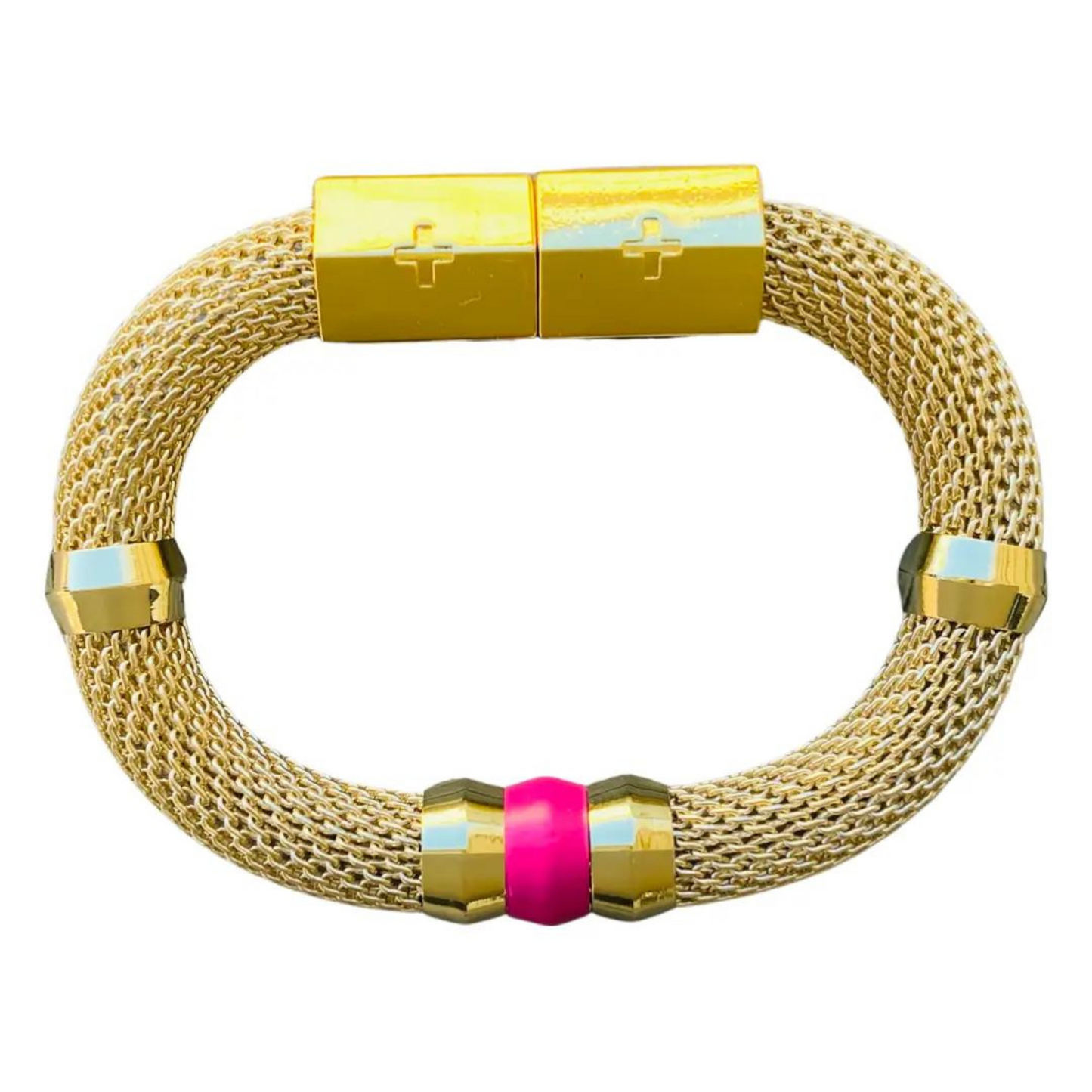 Magnetic Mesh Candy Bracelet | Pink