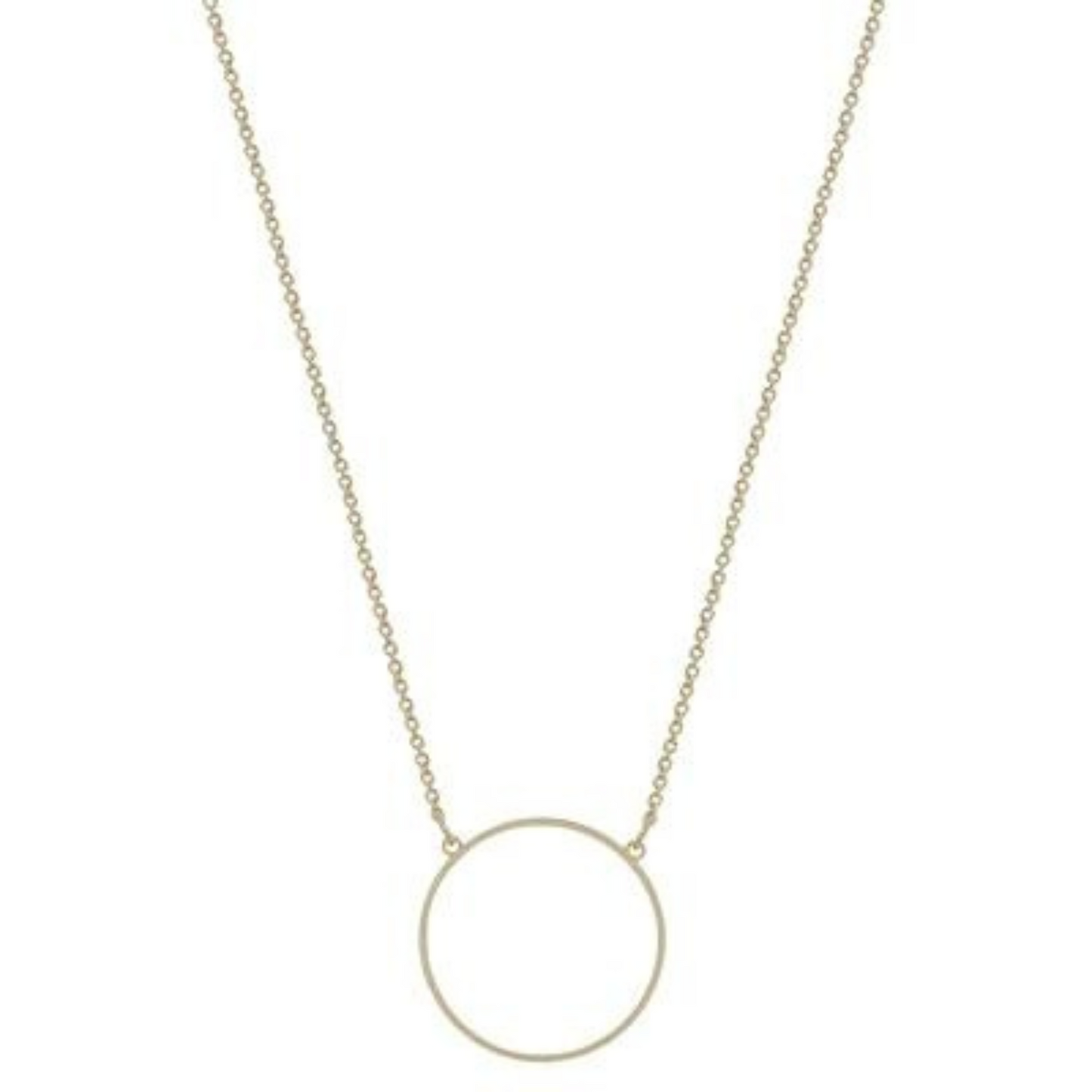 Gold Open Circle Necklace