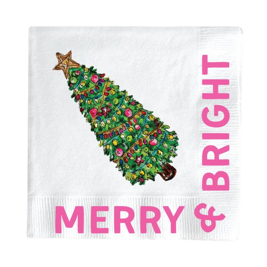 Merry & Bright Holiday Cocktail Napkins