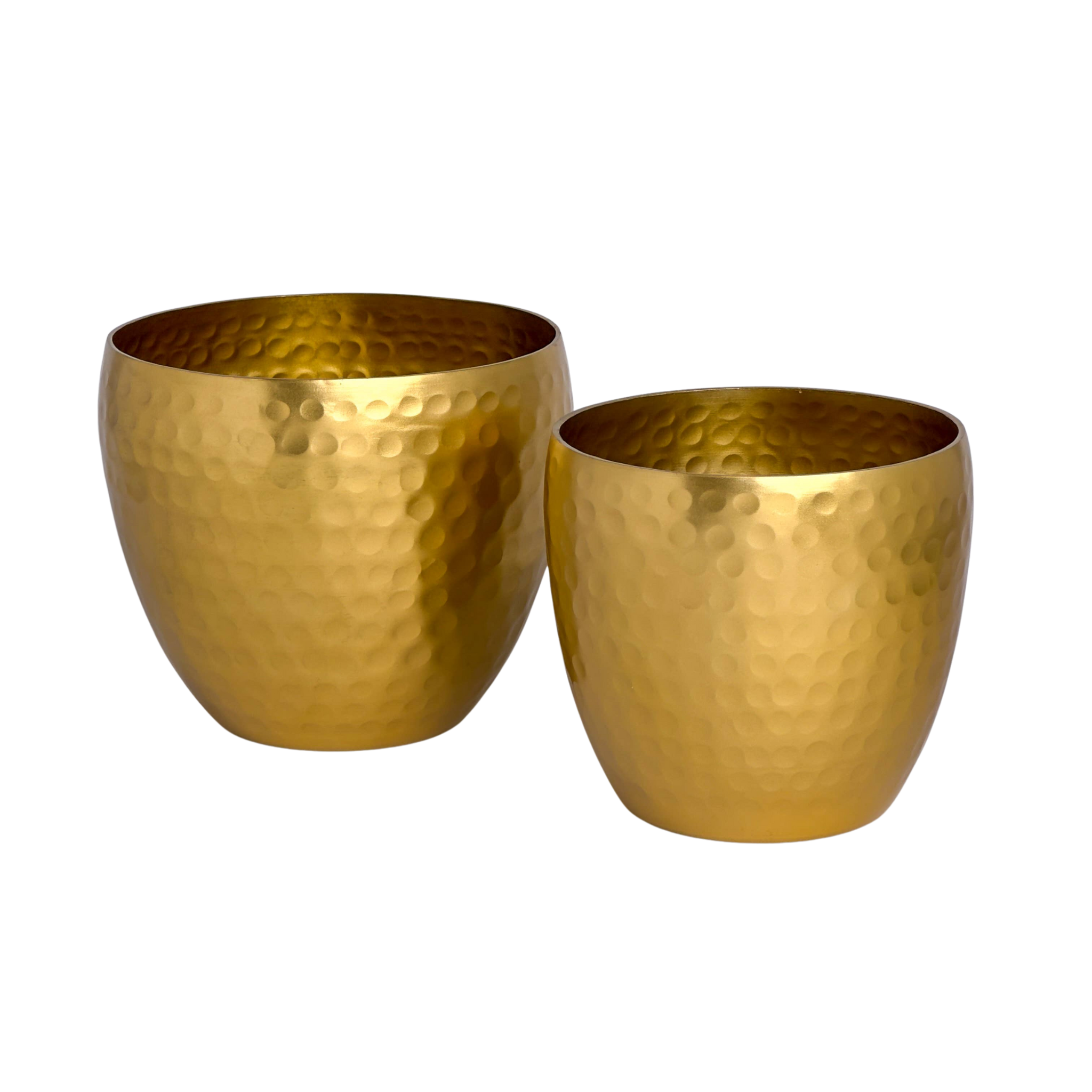 Gold Hammered Planters
