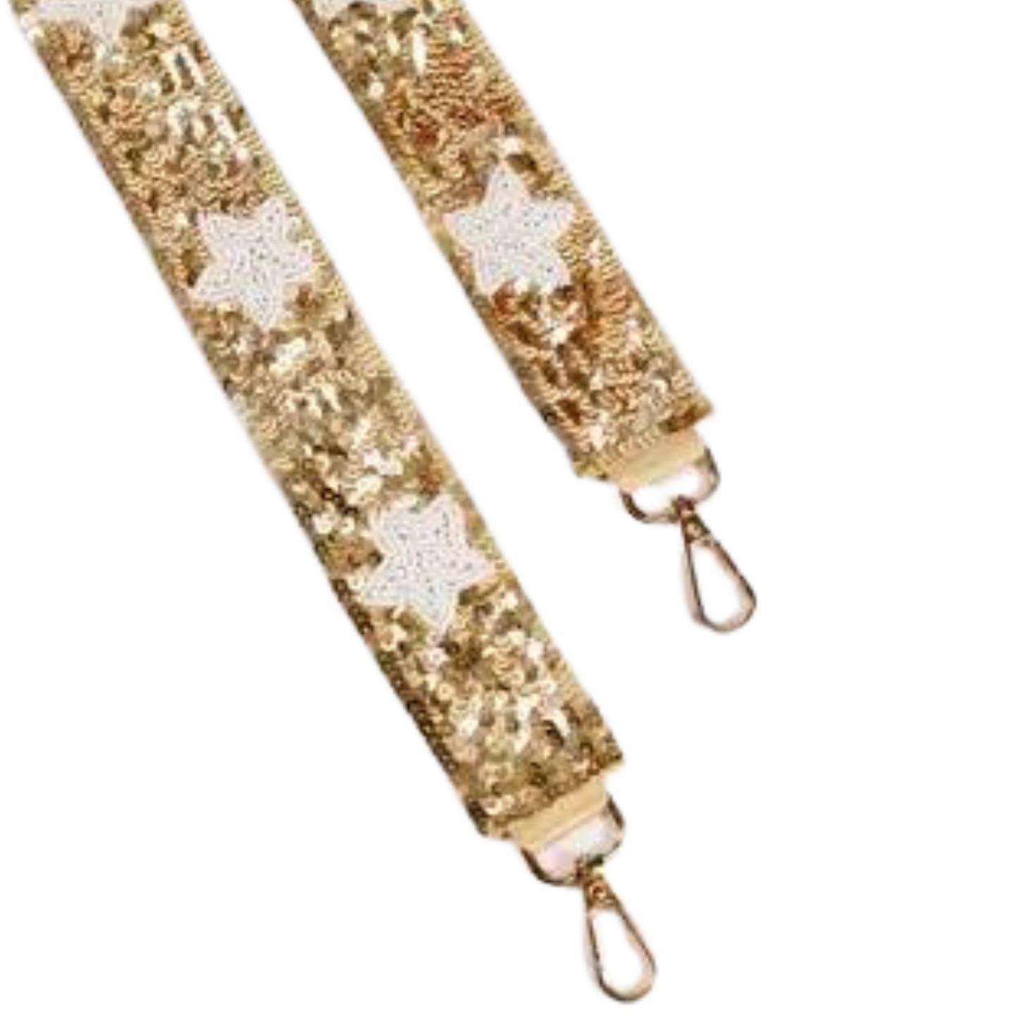 Sequin Gold & Silver Star Handbag Strap