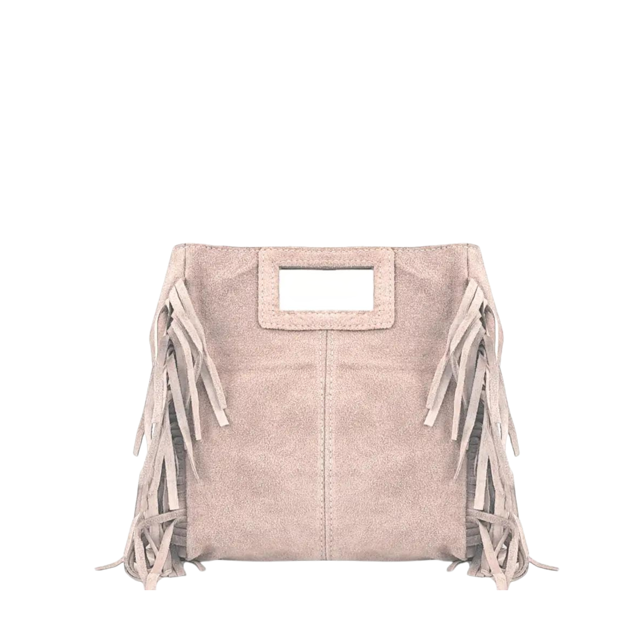 Venas Suede Leather Shoulder Bag | Nude