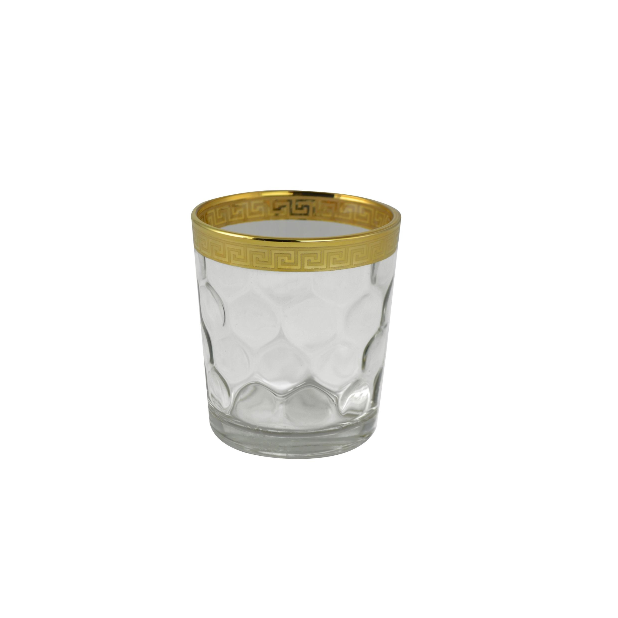 Old Fashioned Glass With Greek Key Detail