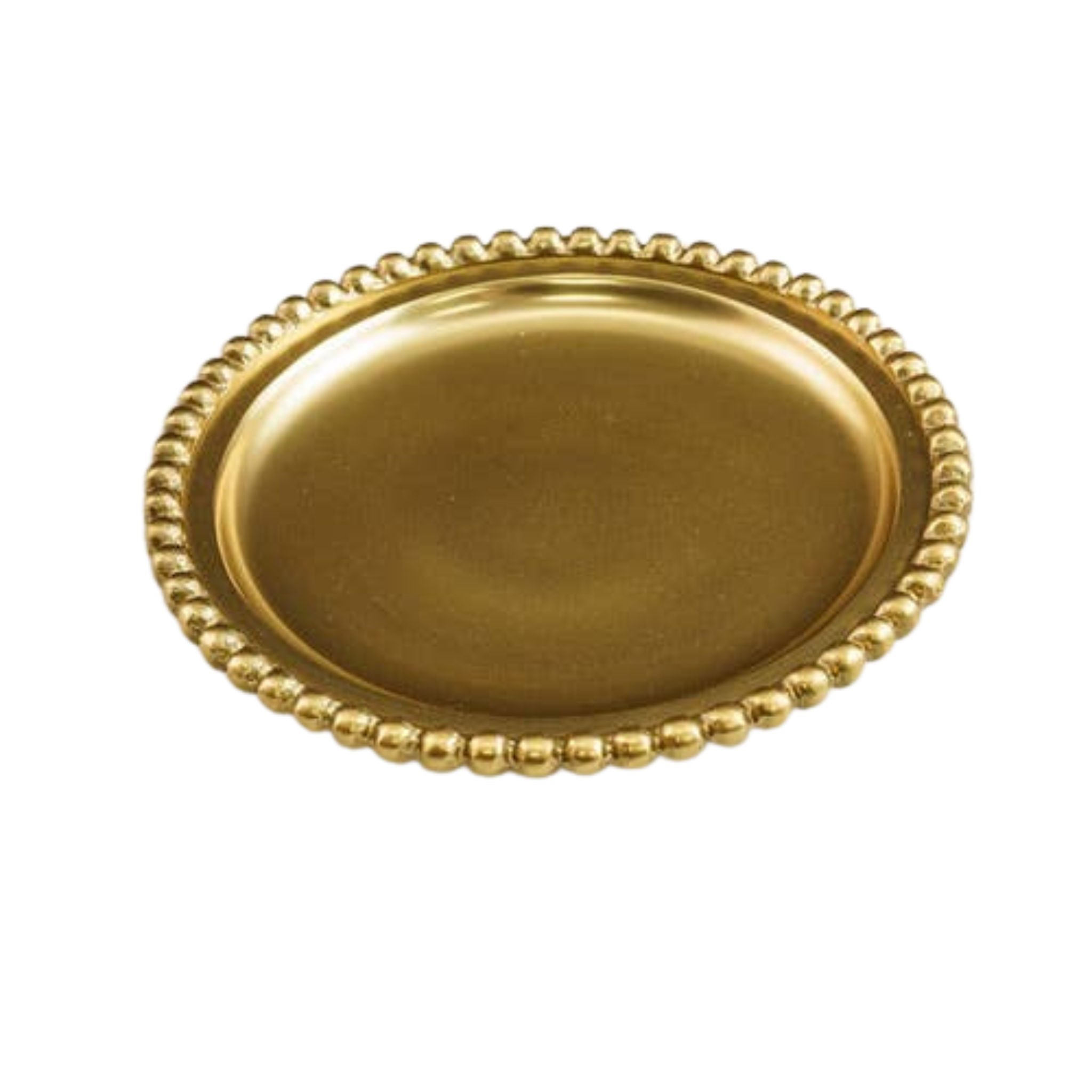 Gold Bead Round Tray