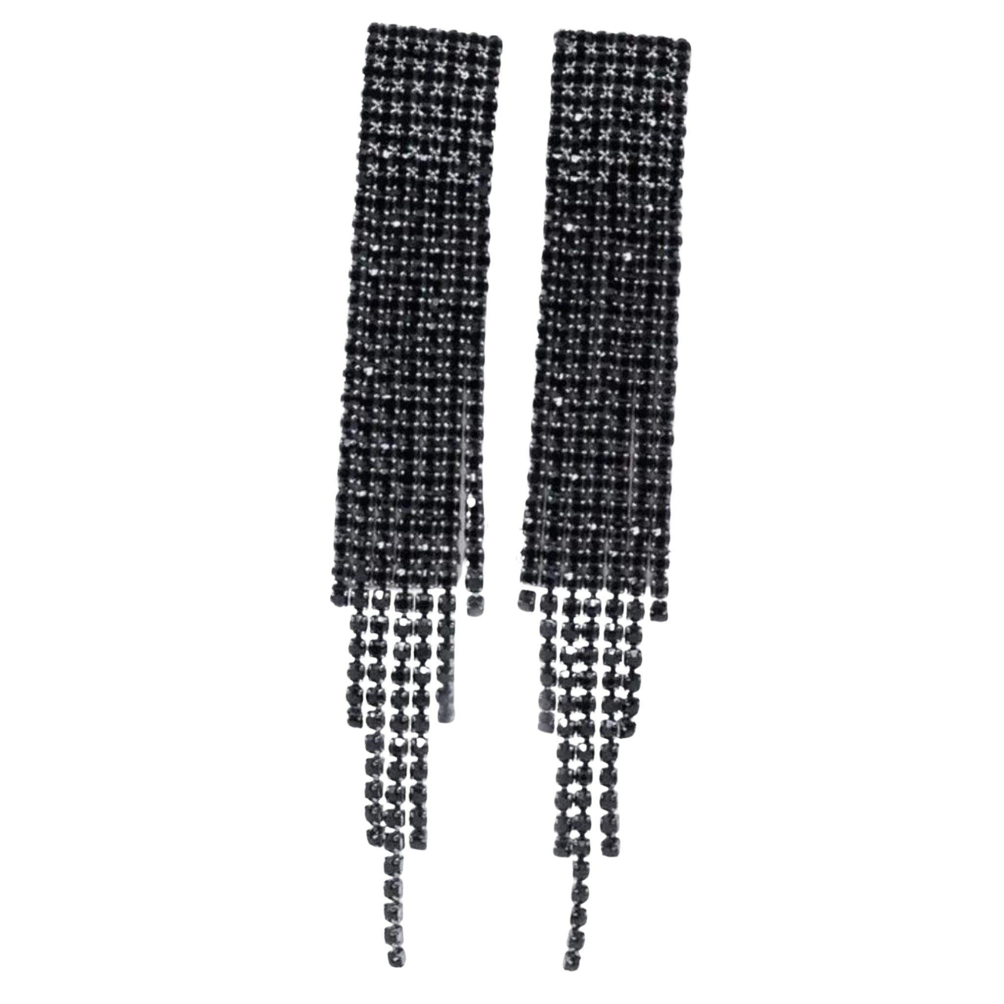 Black Sparkly Threader Earrings