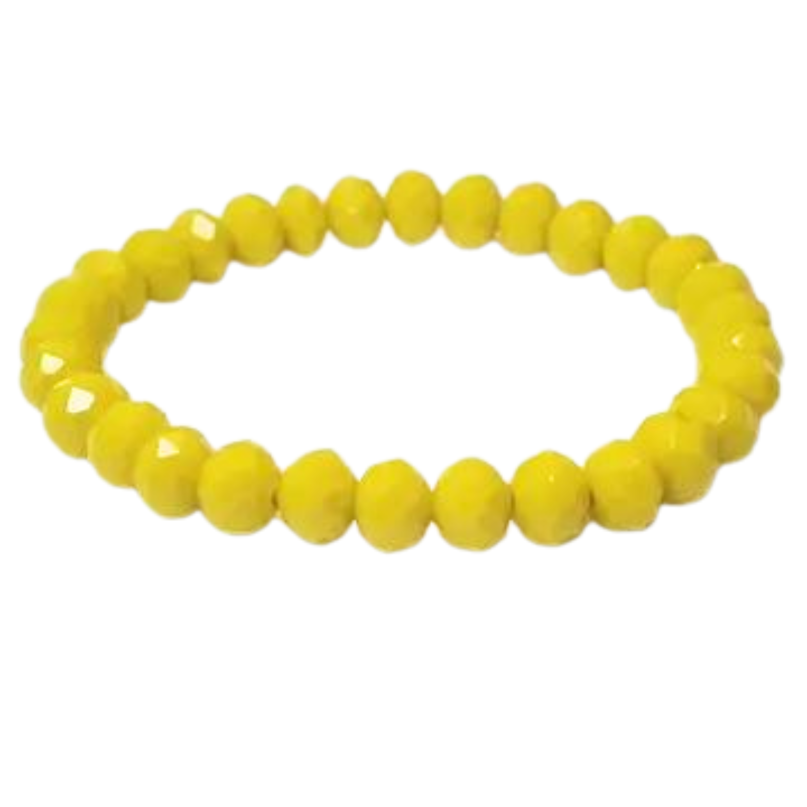 Rondelle Stretch Beaded Bracelet | Yellow