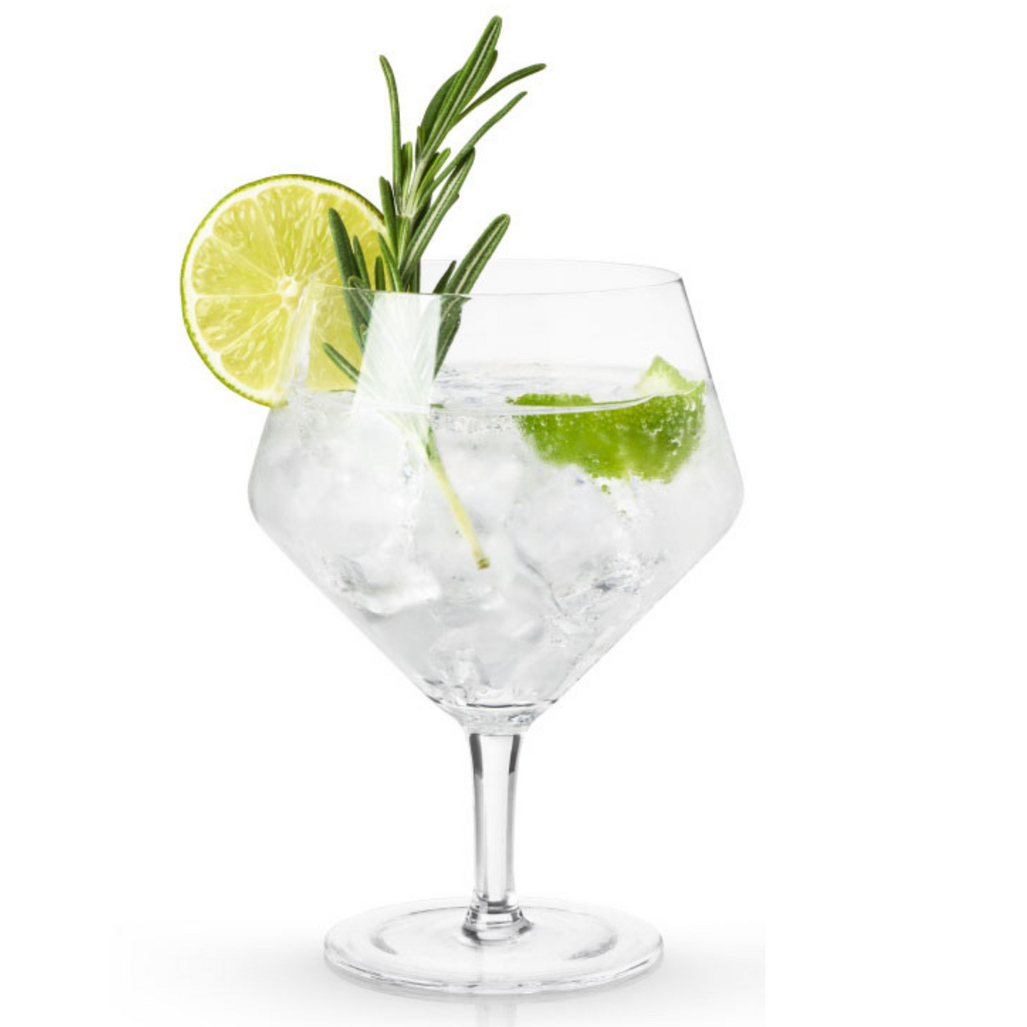 Angled Crystal Gin + Tonic Glass