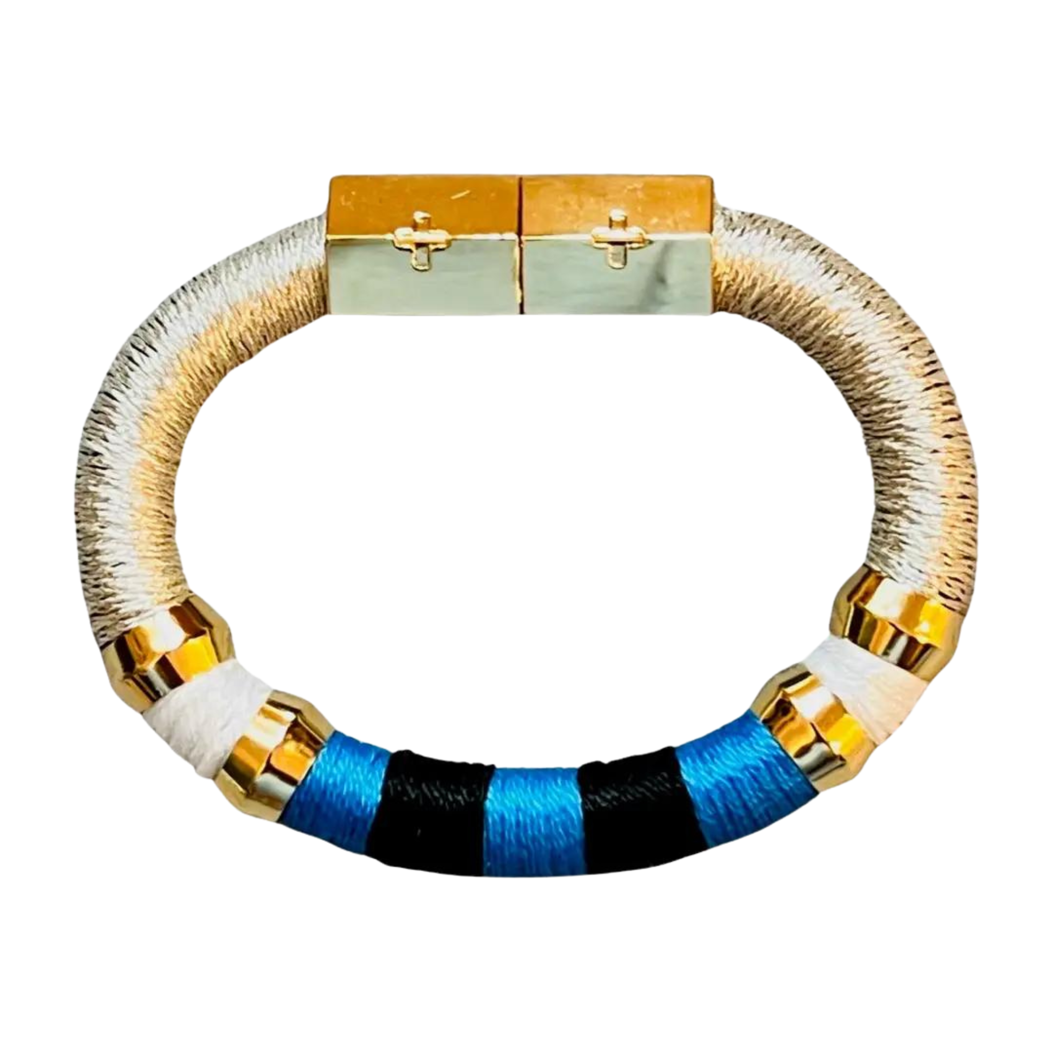 Magnetic Gameday Bracelet - Gold, Blue + Black