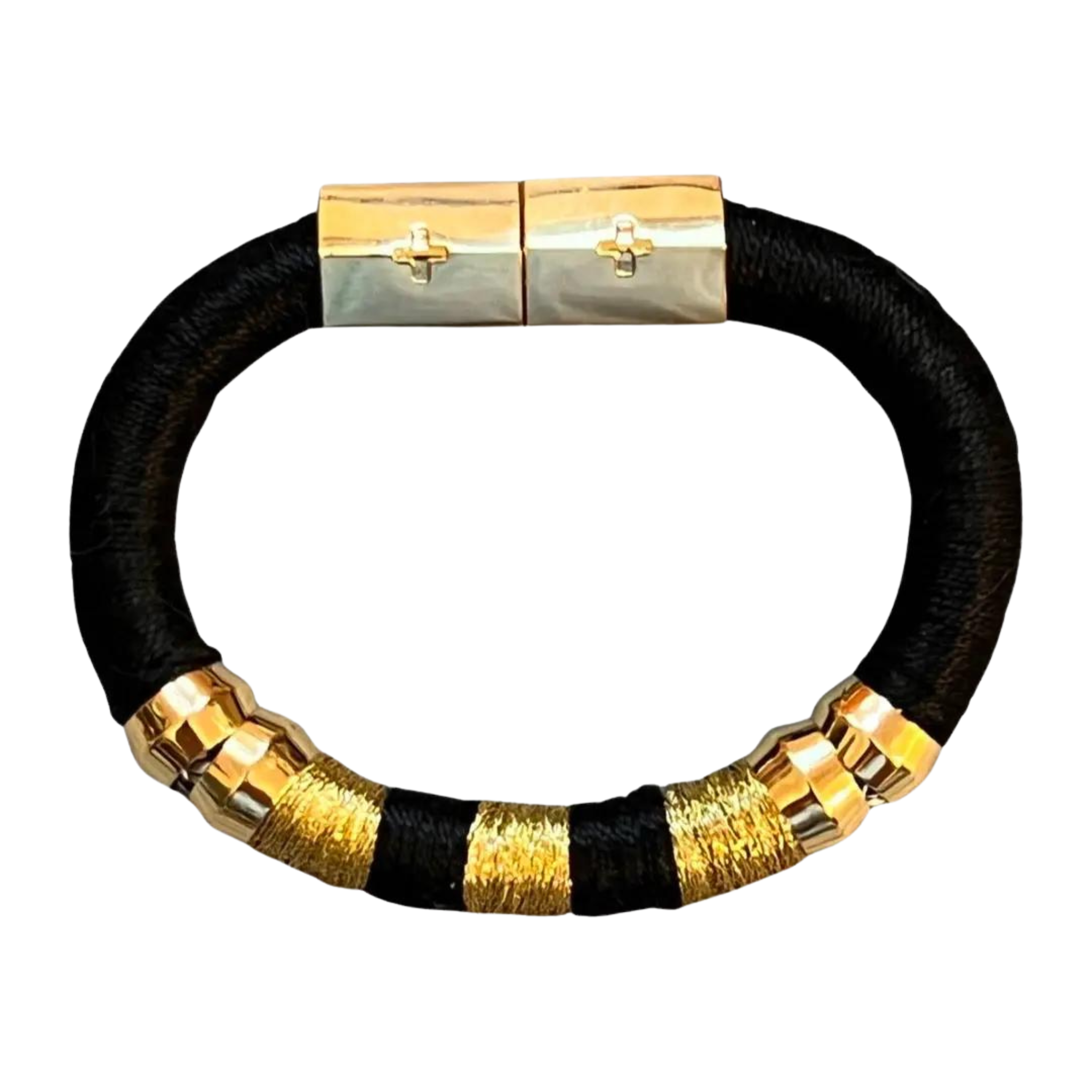 Magnetic Gameday Bracelet | Black + Gold