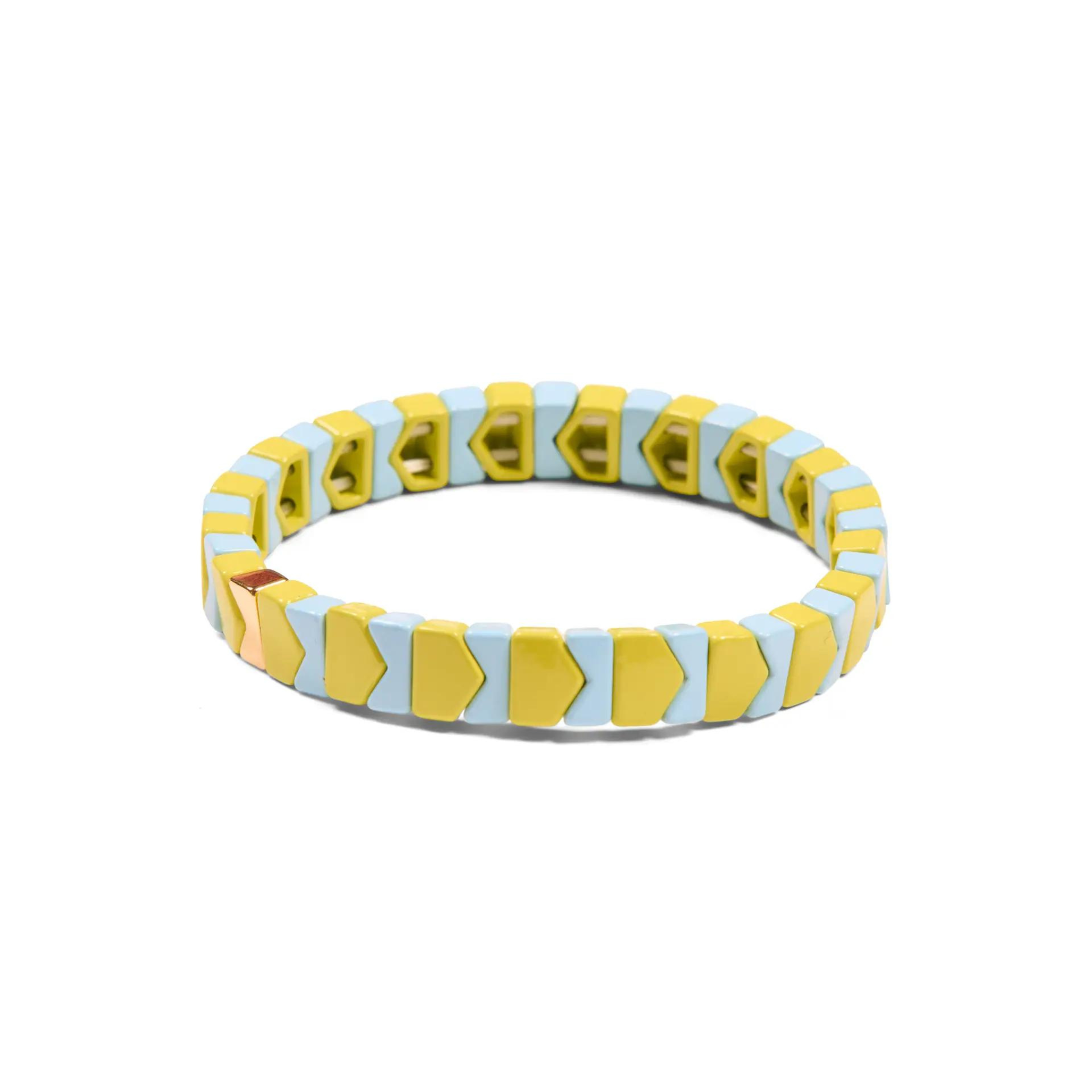 Going My Way Tile Bracelet | Chartreuse & Blue