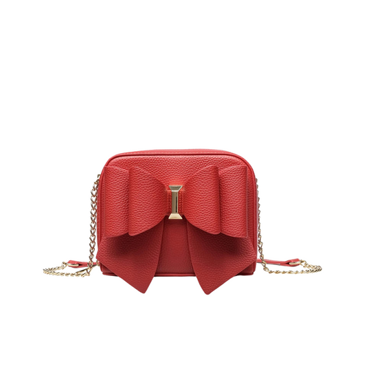 Chloe Bow Mini Crossbody Bag - Red