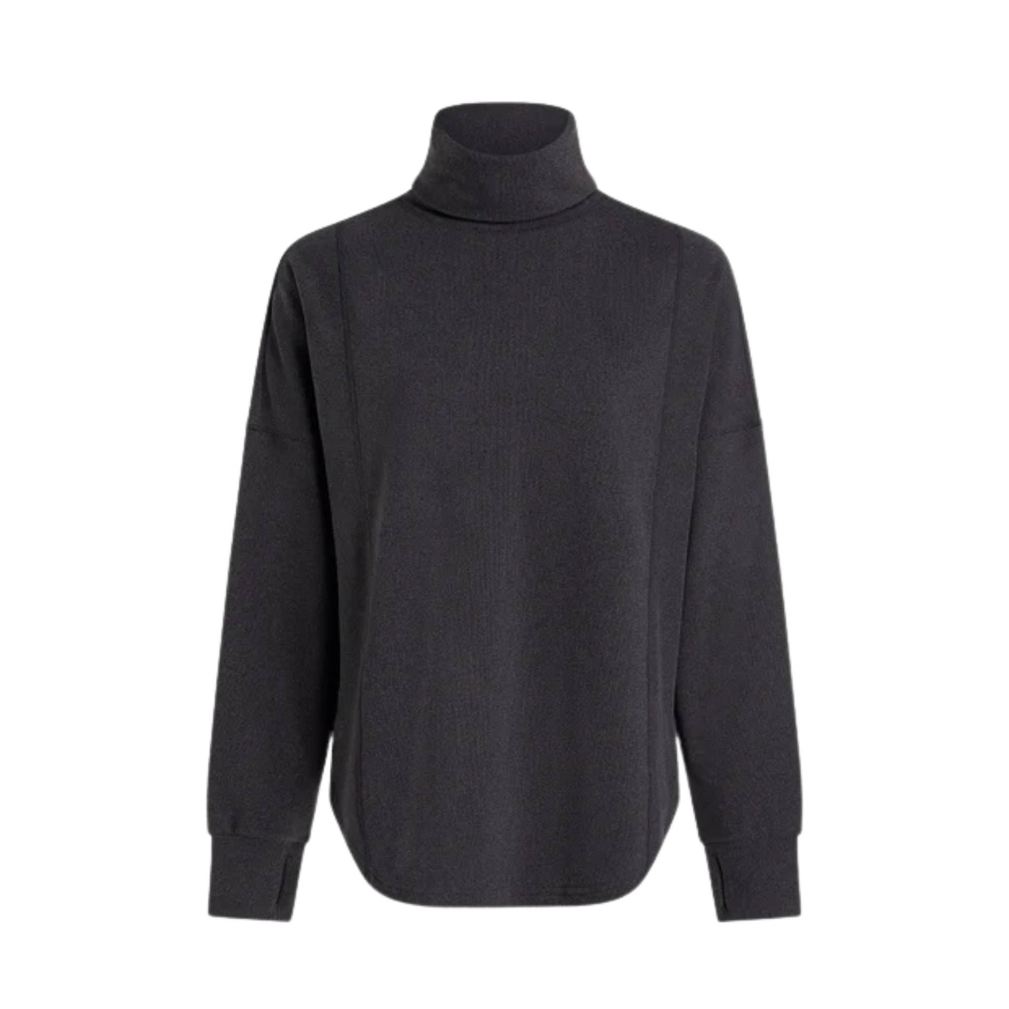 Rainer Roll Neck Jumper | Black Marl