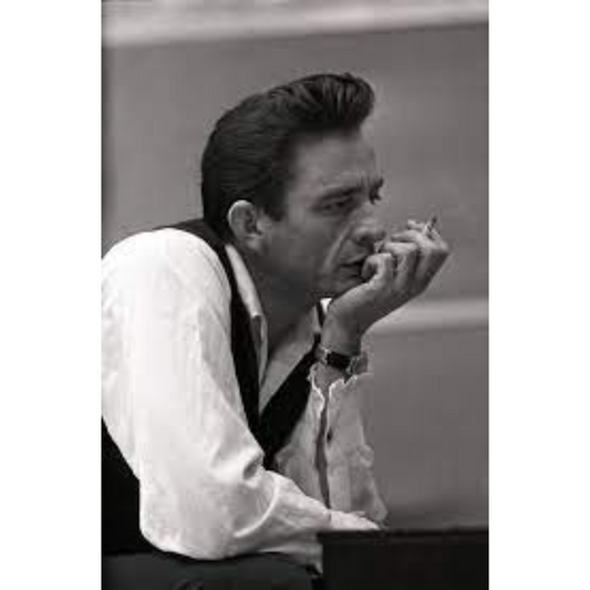 Johnny Cash Black and White Art