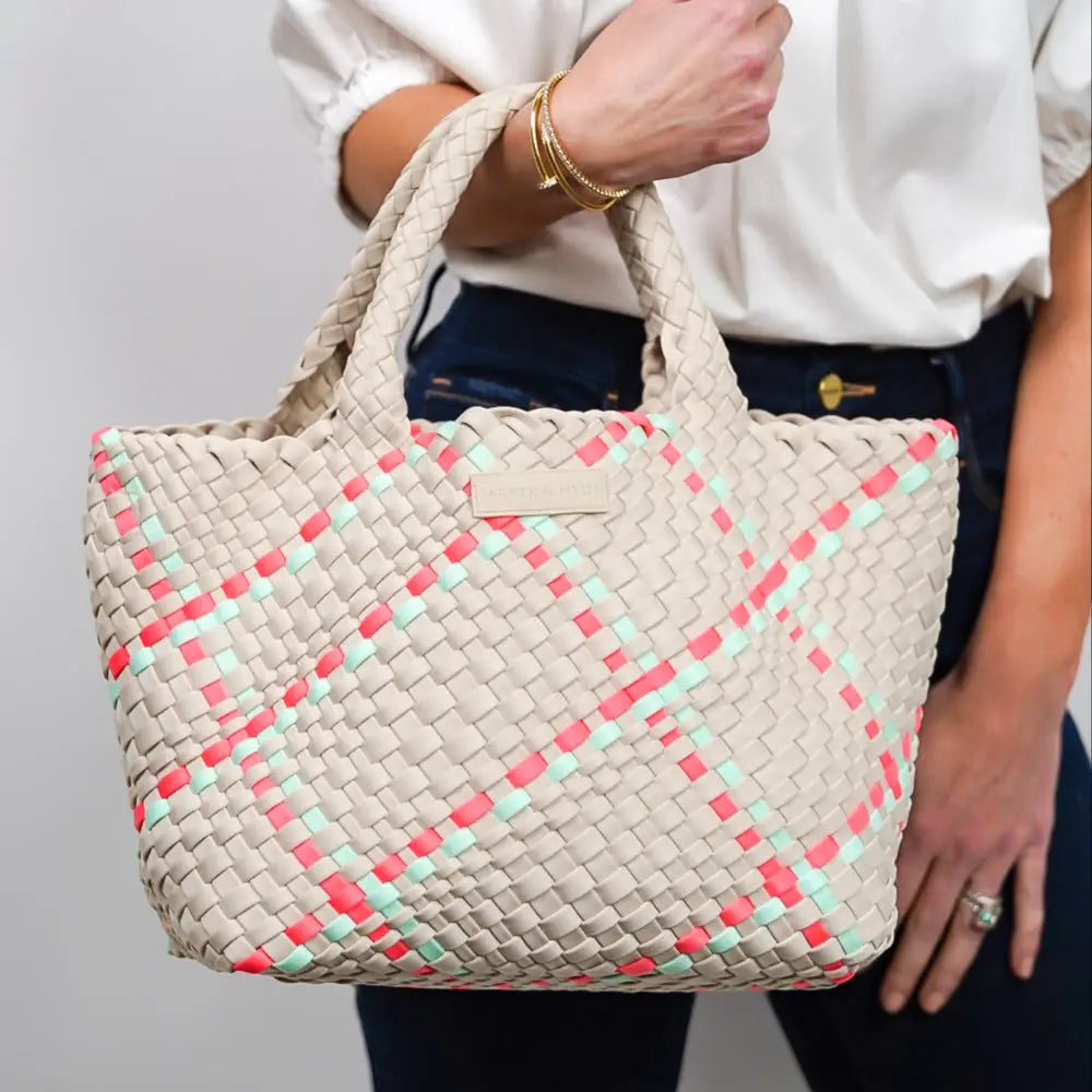 Multi Woven Tote | Bone & Sky