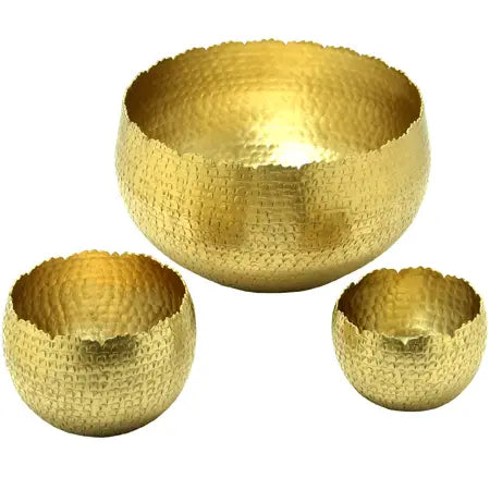 Gilded Hammered Bowl (3 Size Options)