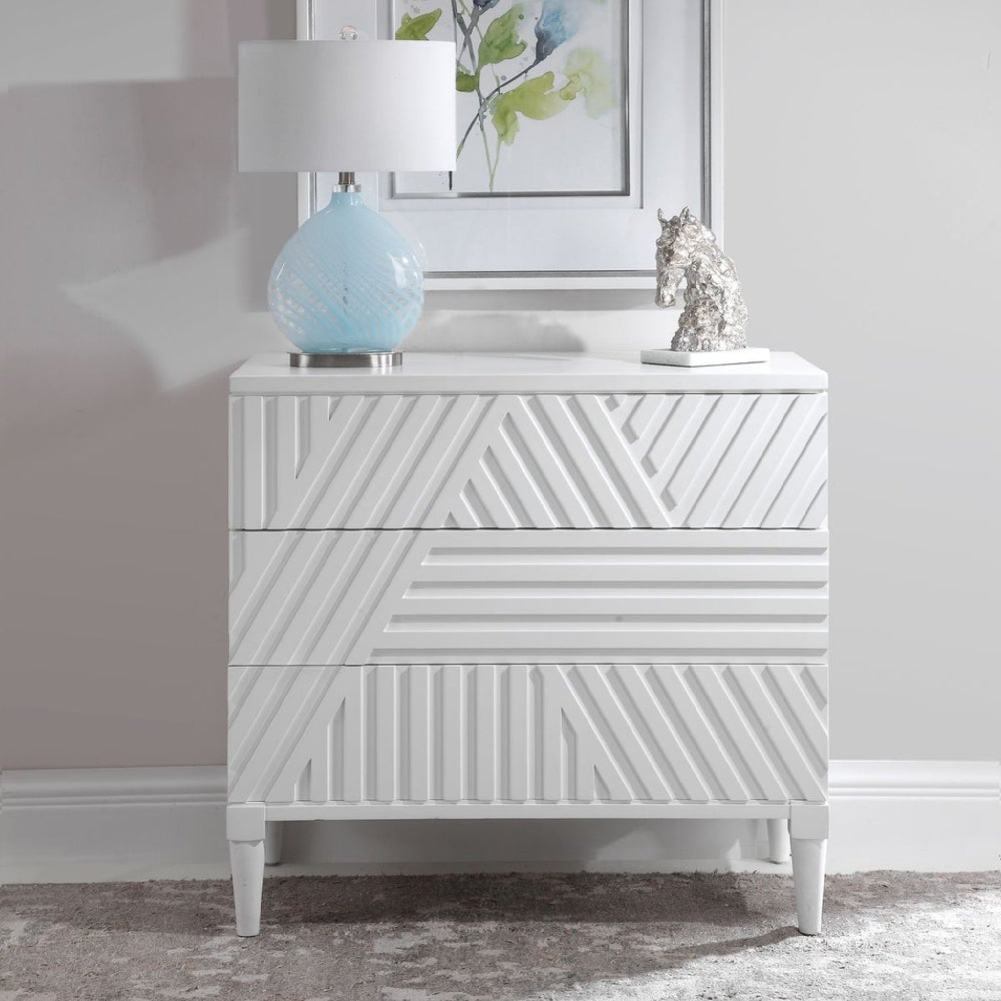 Colby 3 Drawer Chest | White