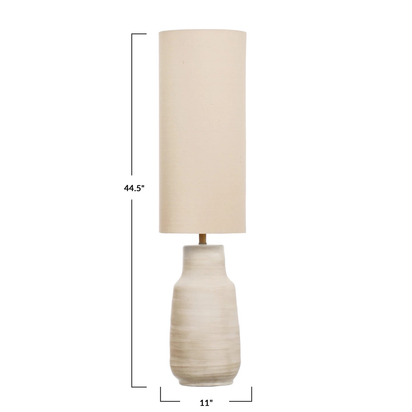 Ceramic Lamp with Linen Shade