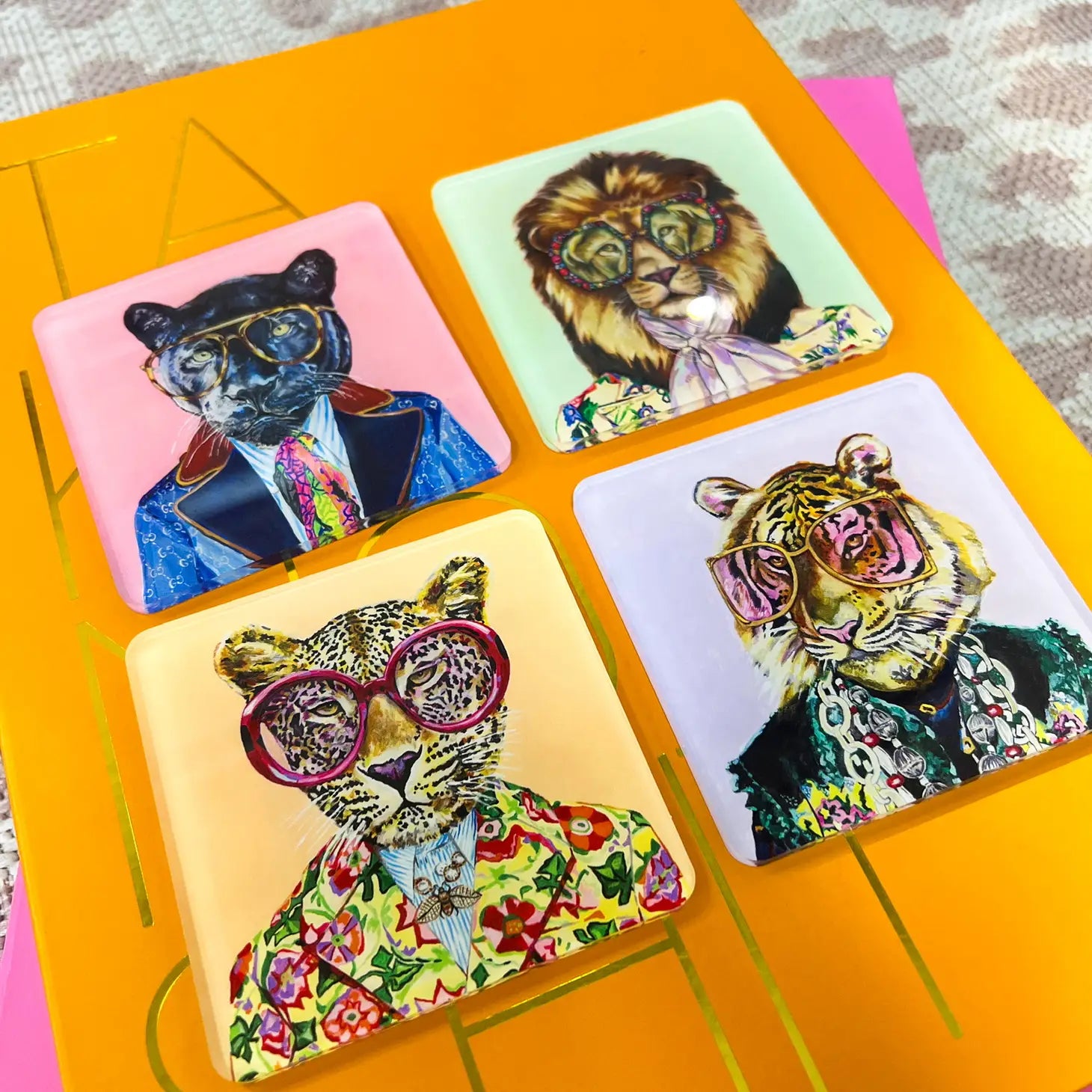 Big Cats Coasters | 4 Styles