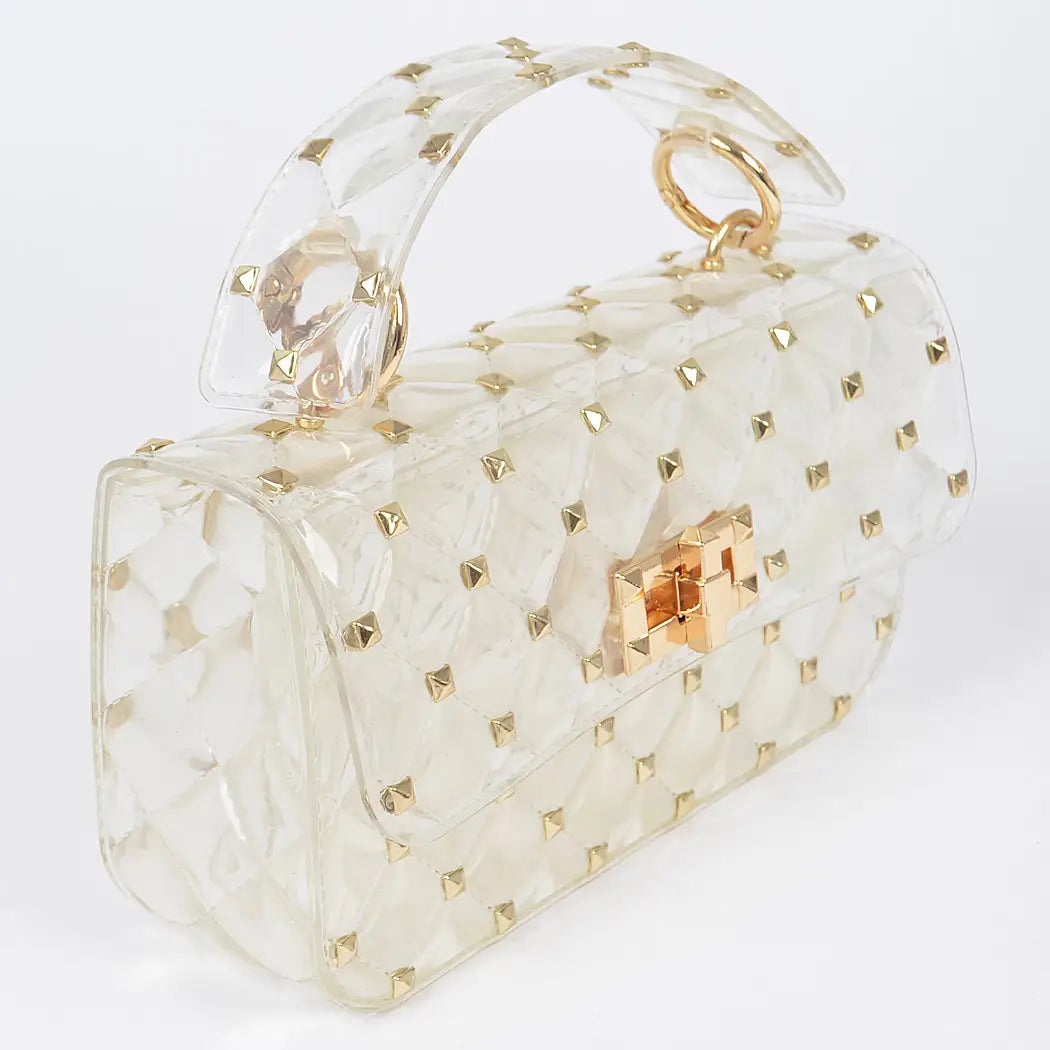 Clear Gold Dot Crossbody Bag