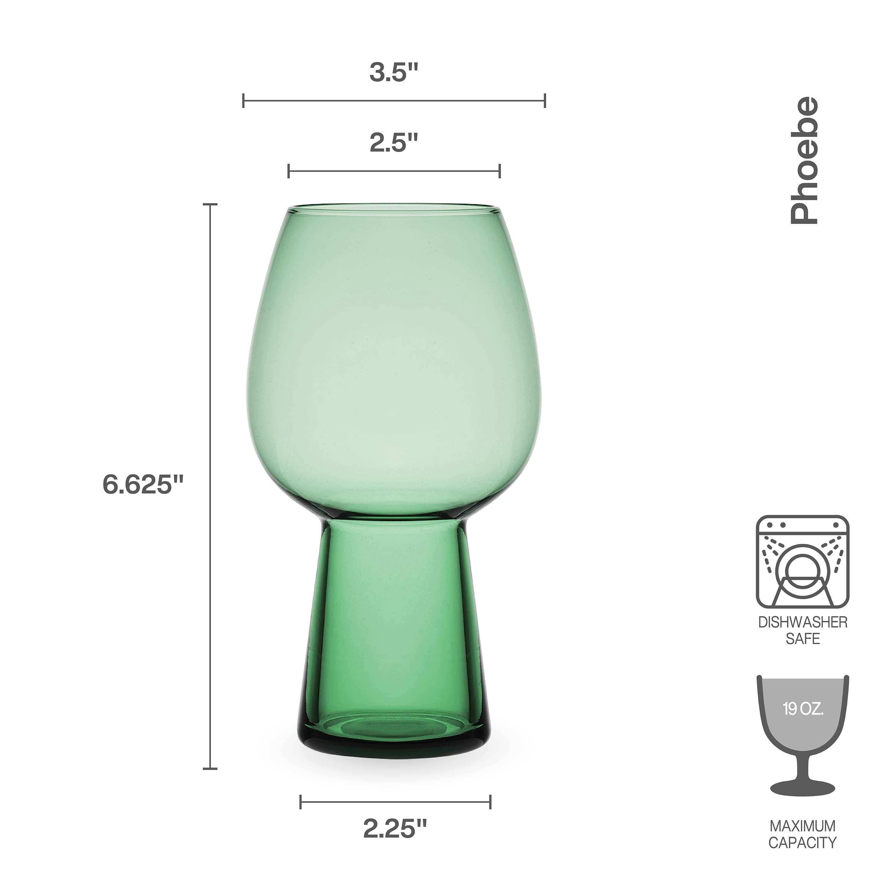 Phoebe Beer Glass | Sage