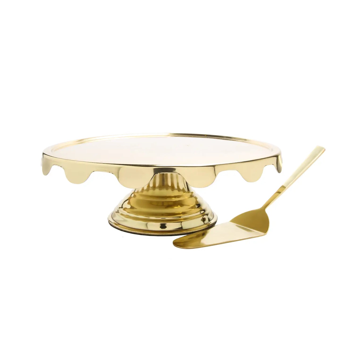 Gold Cake Stand and Server