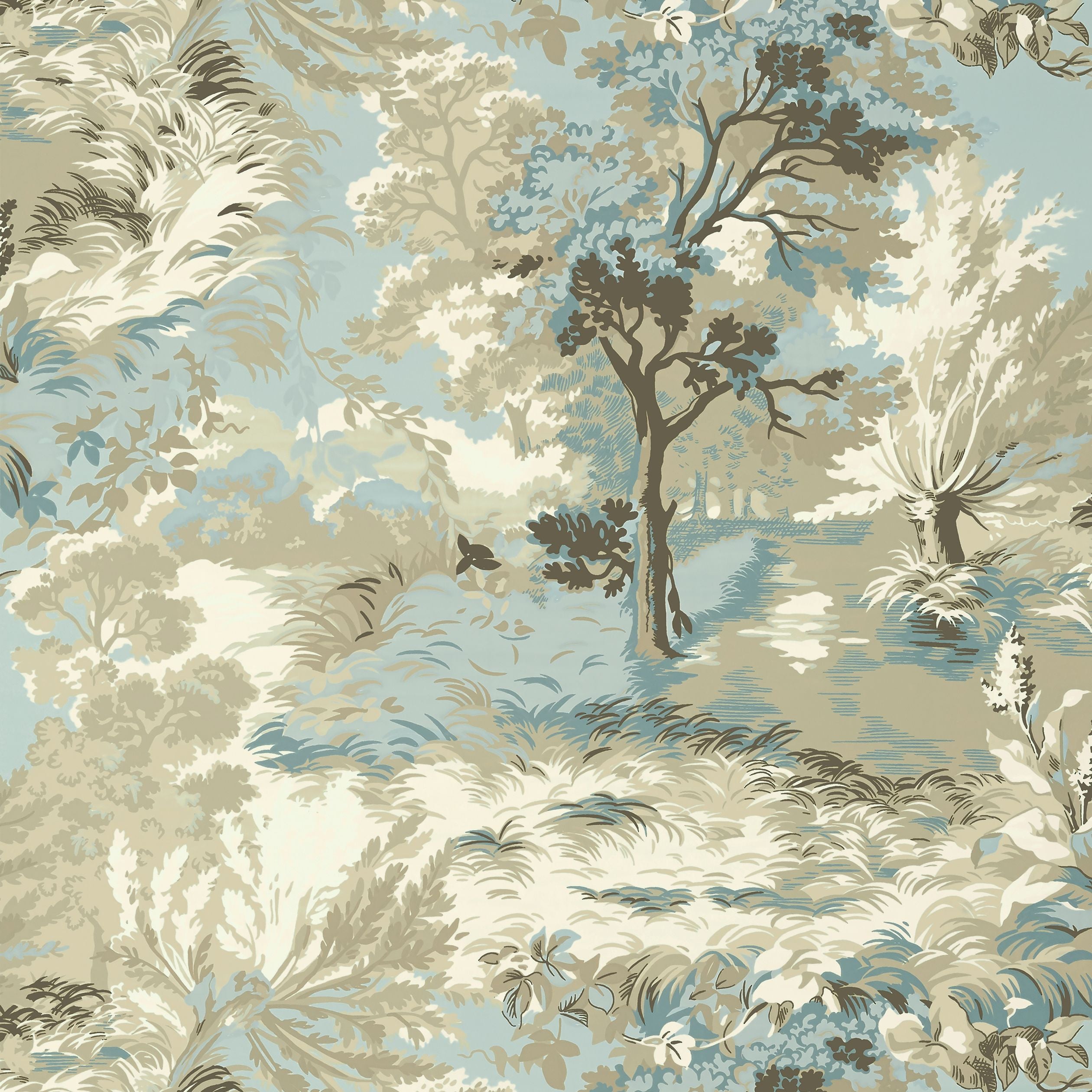 Lincoln Toile Thibaut Wallpaper - Double Roll