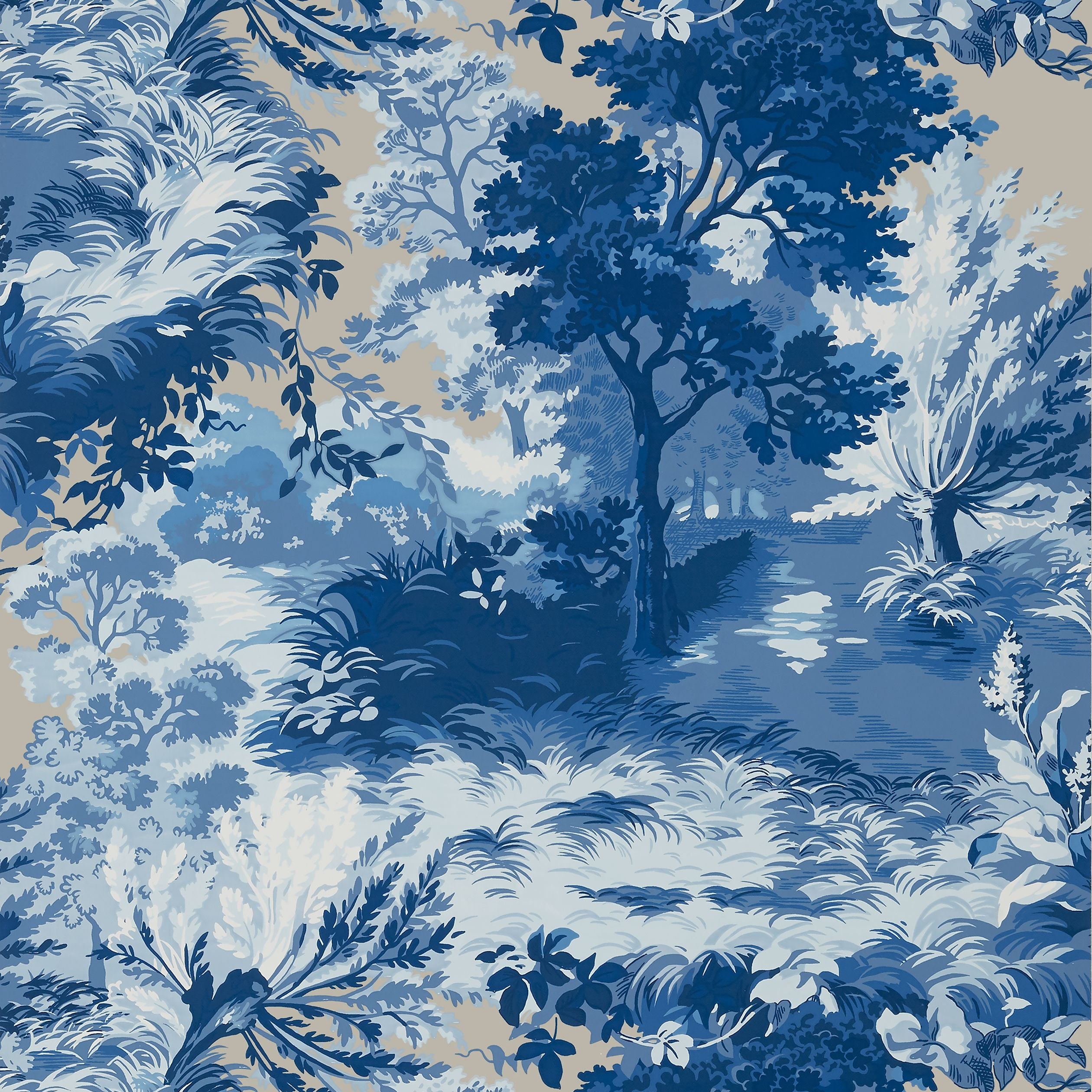 Lincoln Toile Thibaut Wallpaper - Double Roll