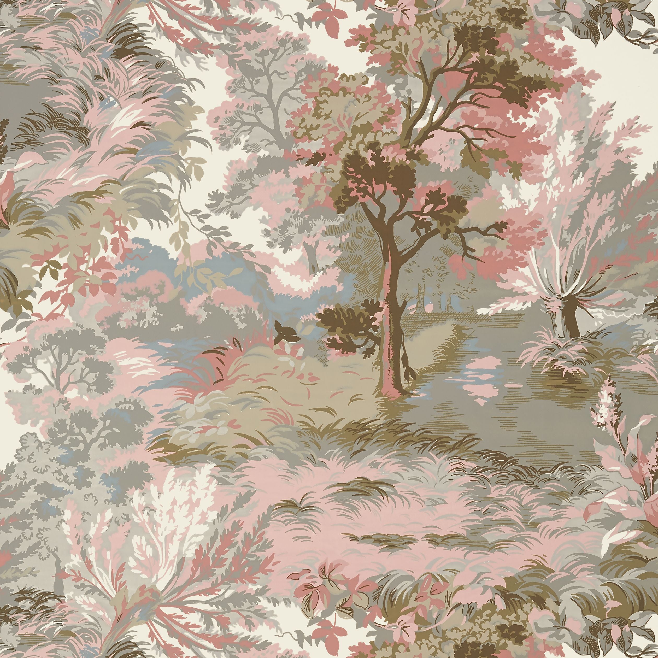 Lincoln Toile Thibaut Wallpaper - Double Roll