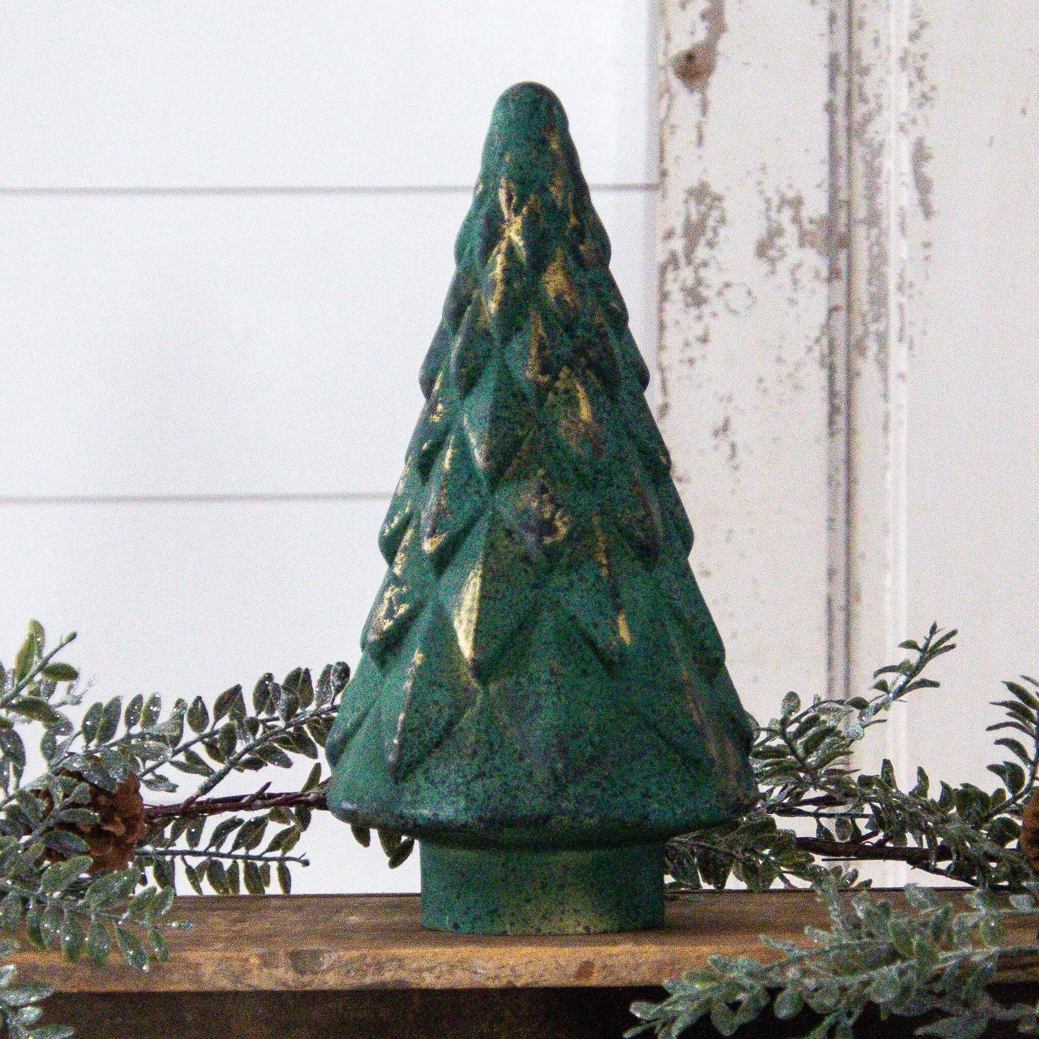 Spruce Green Mercury Glass Tree