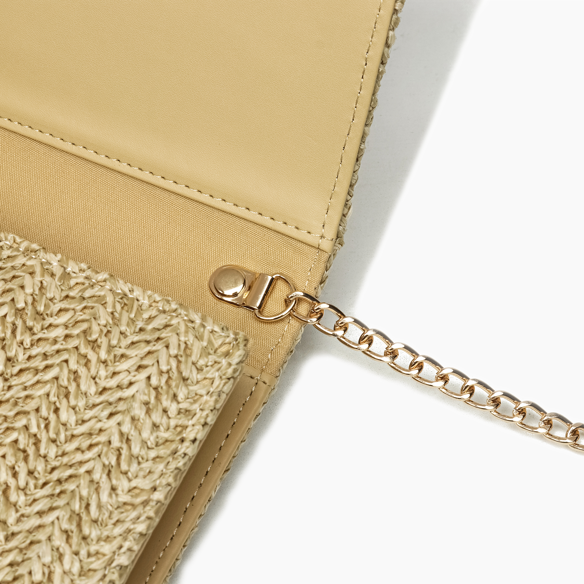 Bonnie Straw Wallet Crossbody Purse - Beige