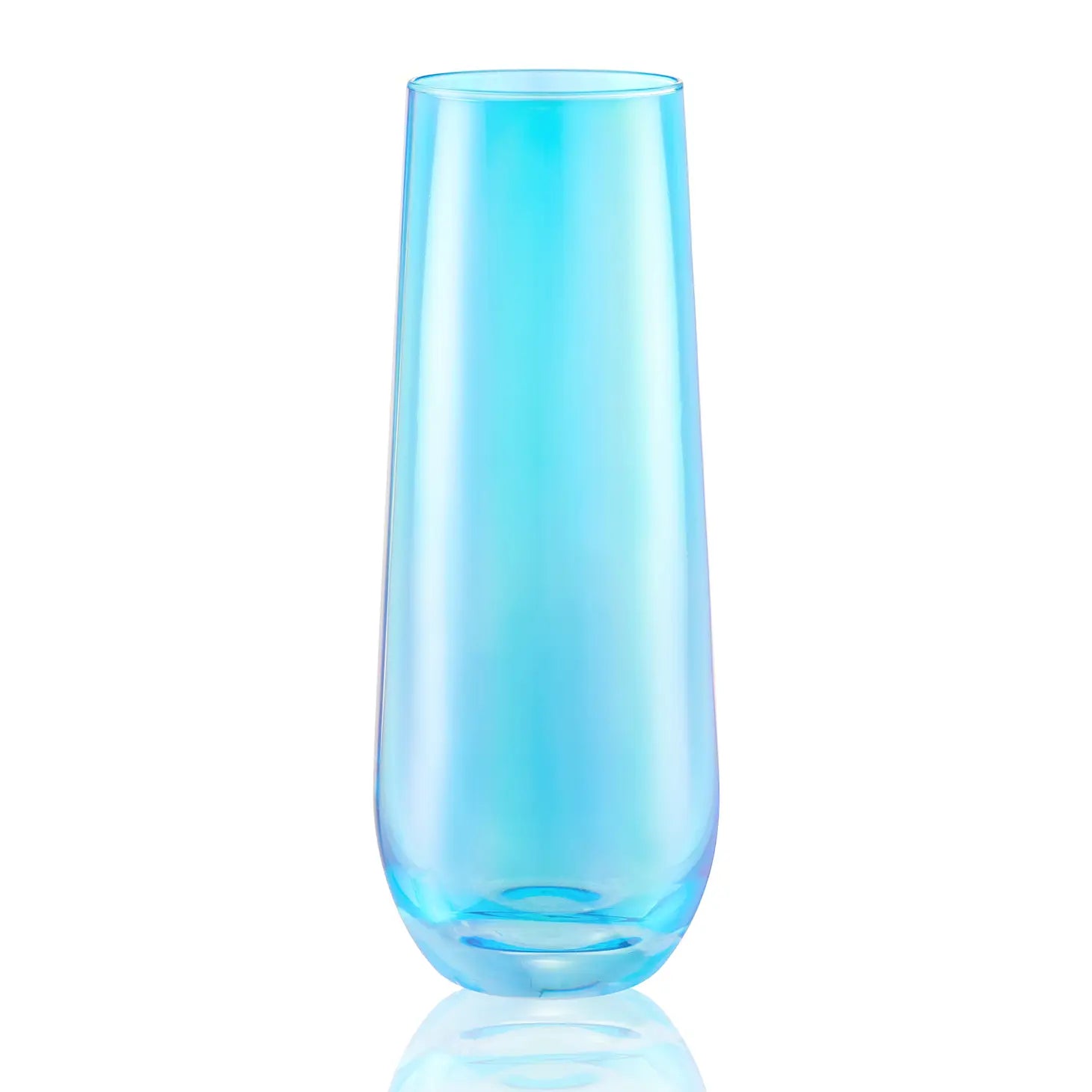 Luster Stemless Flute | Turquoise