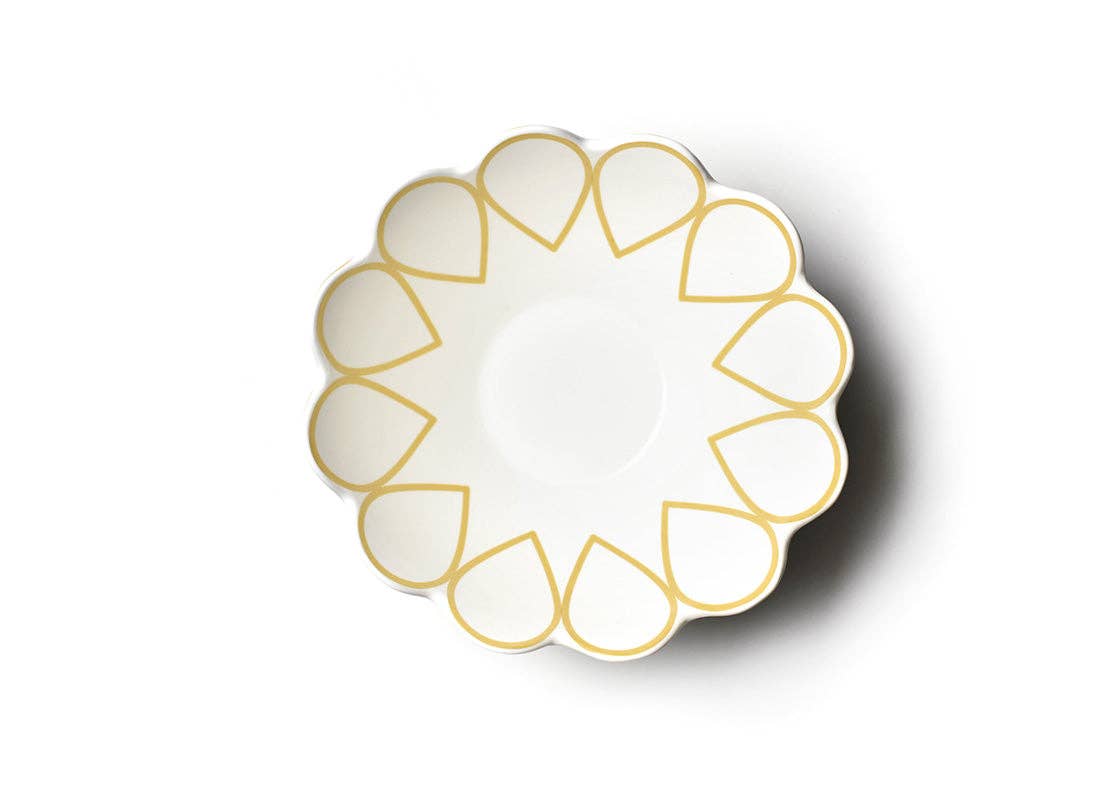 Deco Gold Scallop Serving Bowl