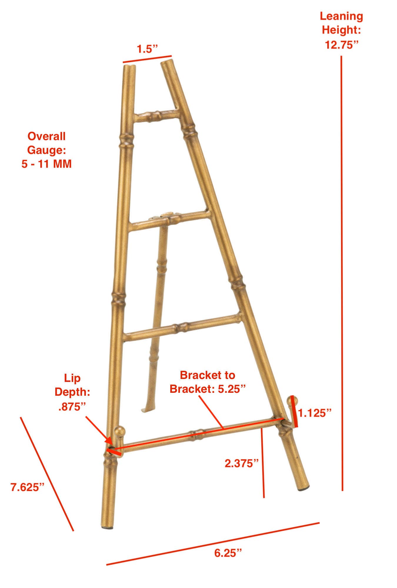 Tabletop Metal Bamboo Style Easel