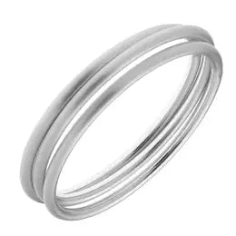 Satin Silver Bangles