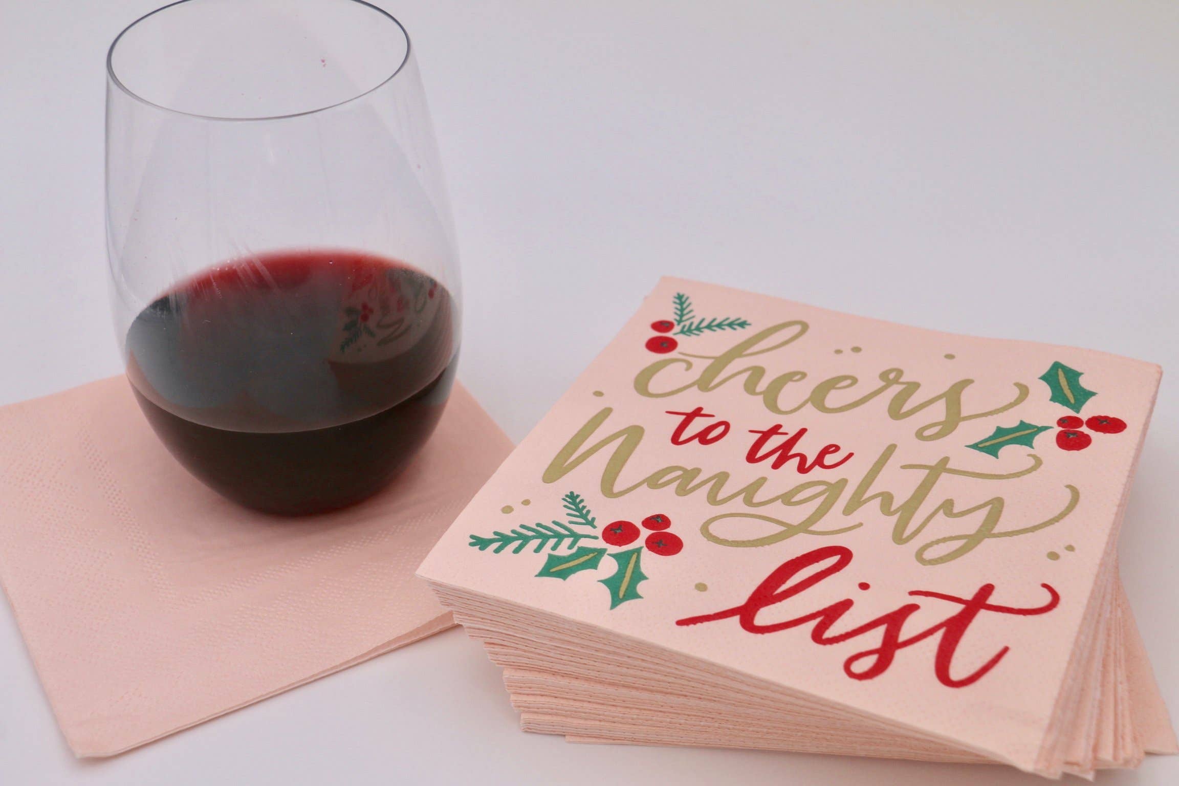 Funny Christmas Napkins | Cheers to the Naughty List