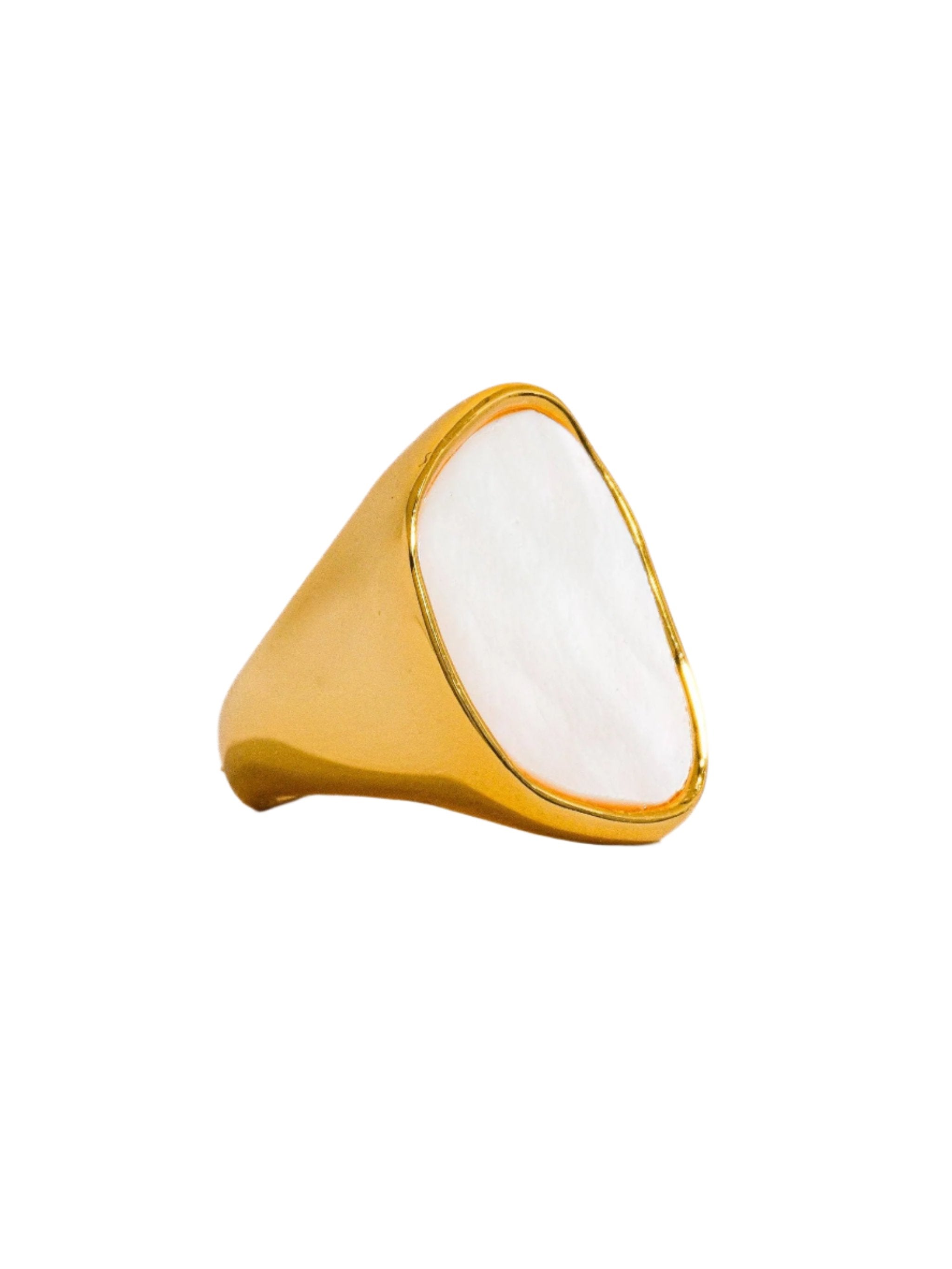 Calypso 18k Gold Natural Shell Statement Ring