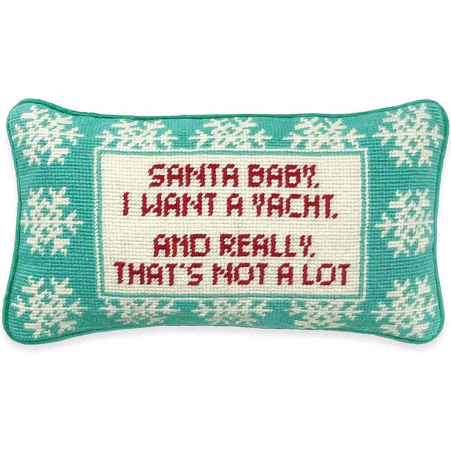 Santa I Want A Yacht Pillow