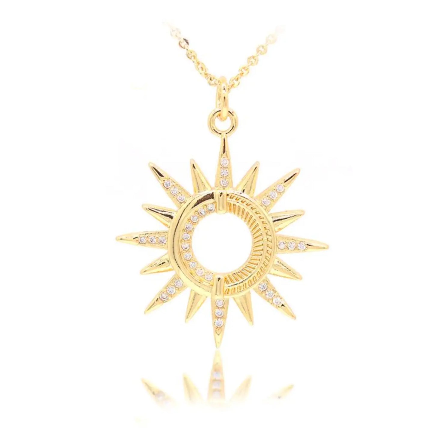 Starburst Spike Pave Necklace