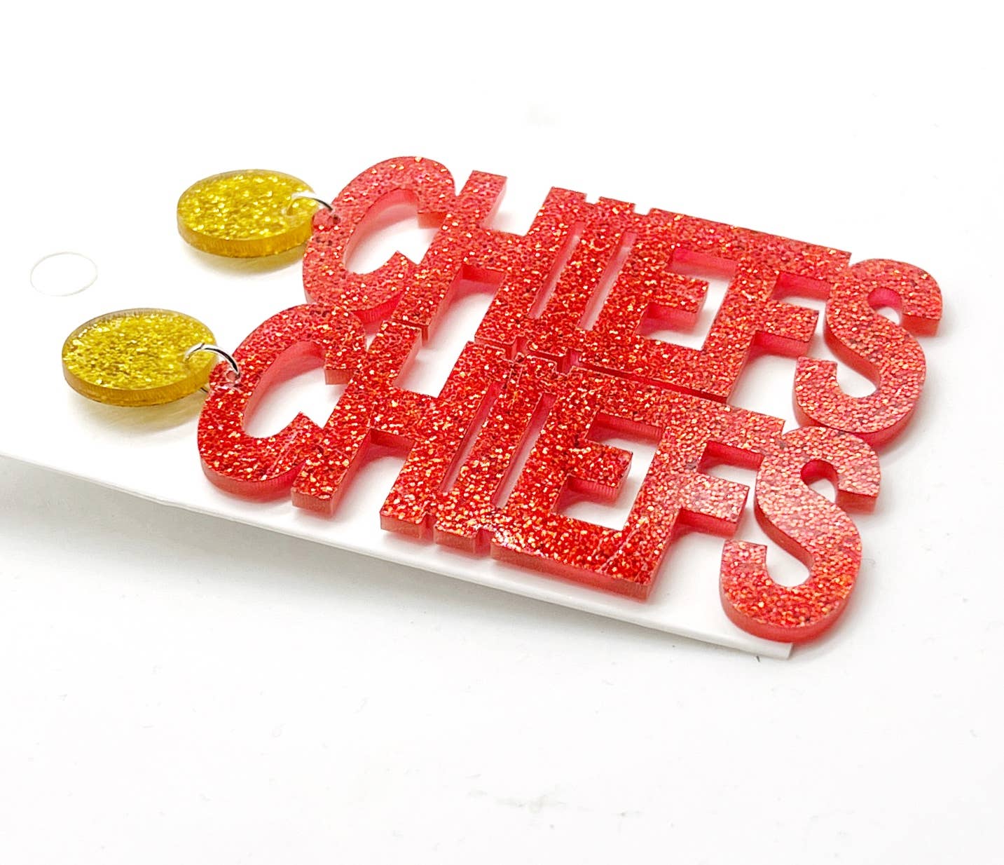 Kansas City Chiefs Glitter Statement Earrings Game Day