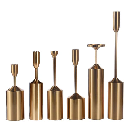 Gold Metal Candle Holders (6 Style Options)