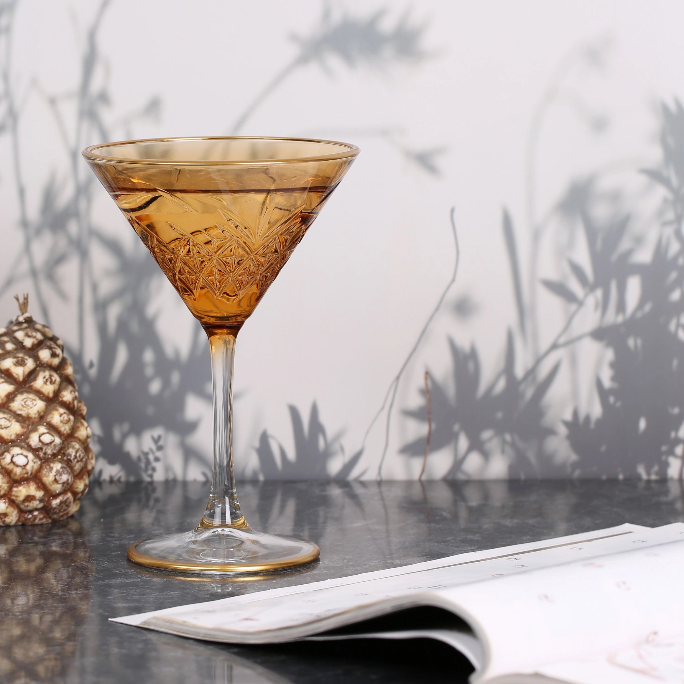 Vintage Martini Glass | Amber