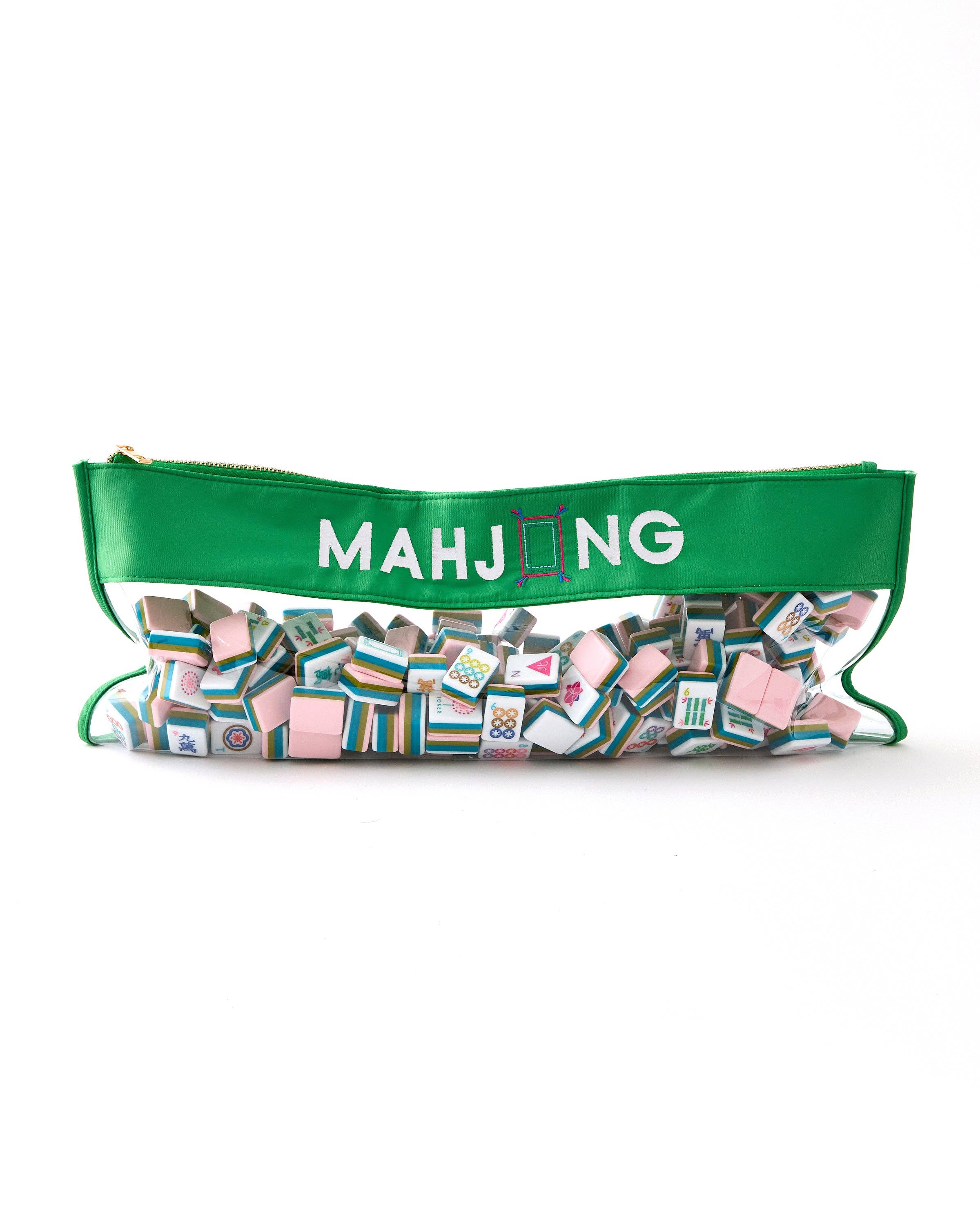 Green Stitched Mahjong Bag