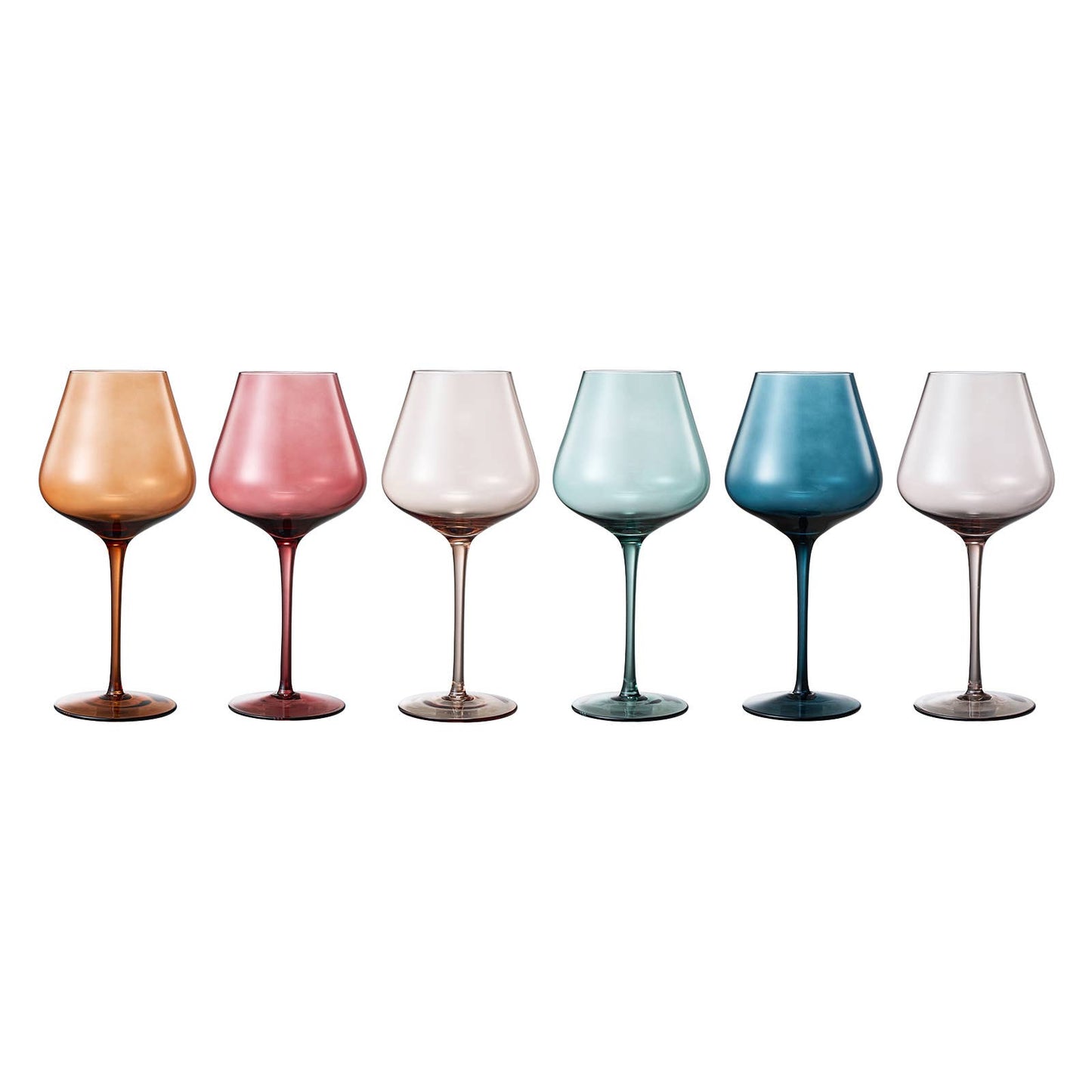 Colored Crystal Wine Glass (6 Color Options)