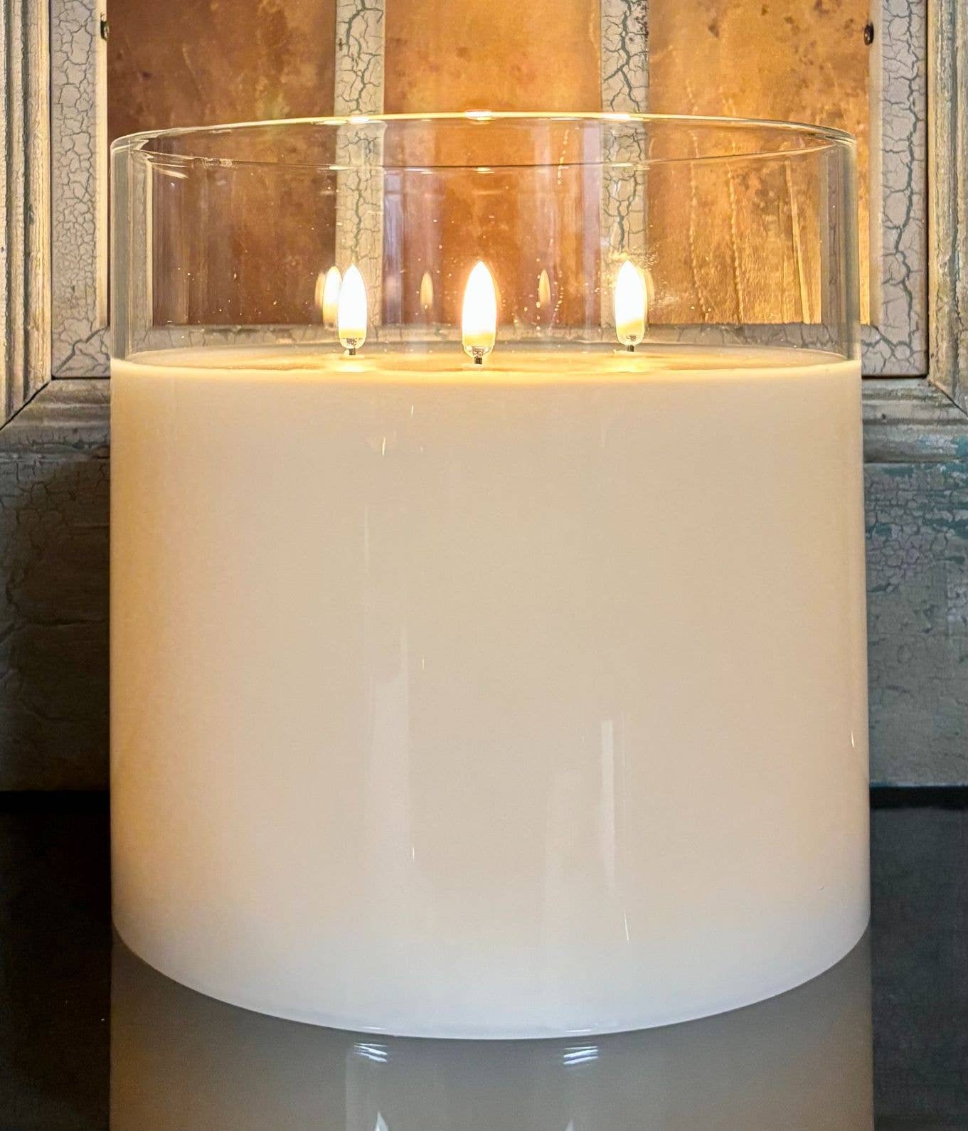 Radiance Ember Tri-Wick Candle, Simply Ivory | 8" x 8"