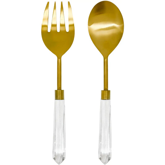 Gold and Clear Serving Set