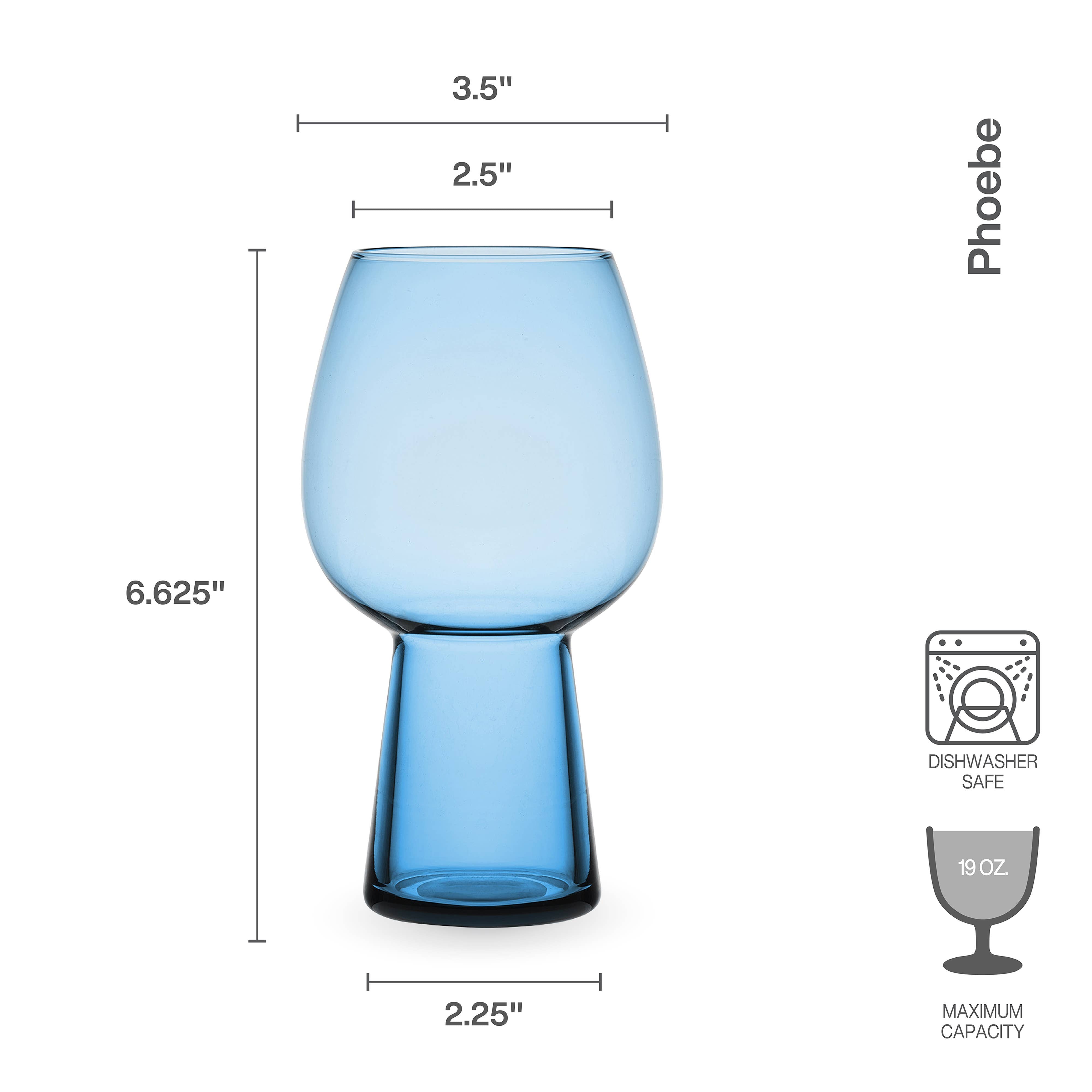 Phoebe Beer Glass | Blue