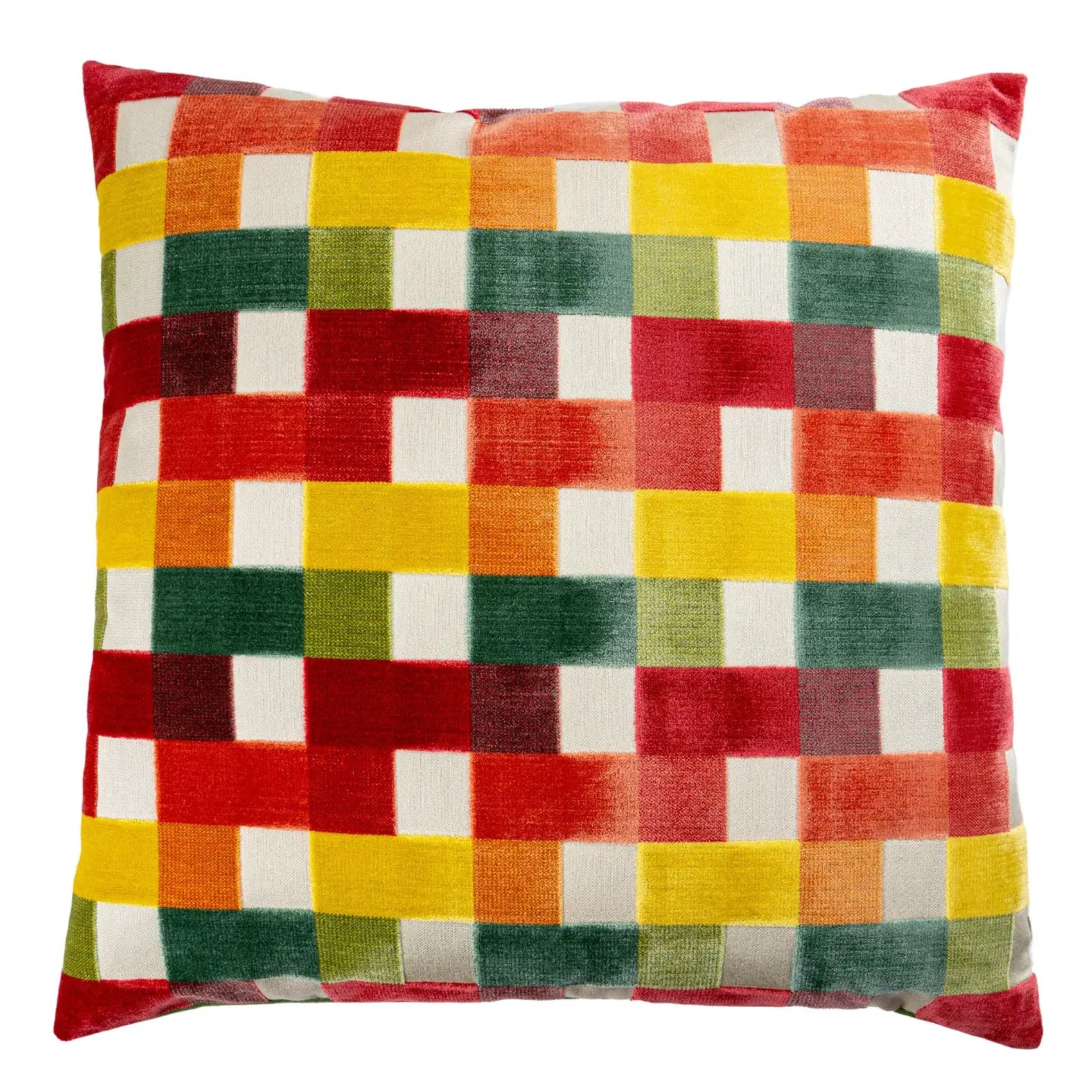 Maddie Plaid Velvet Throw Pillow