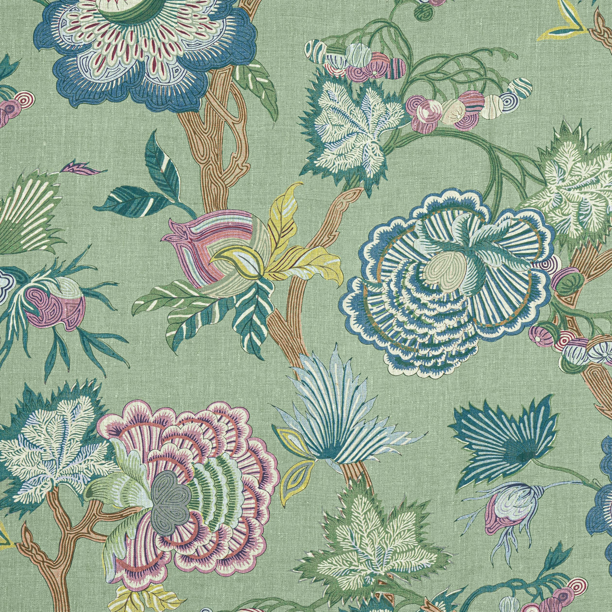 Indienne Jacobean Thibaut Wallpaper - Double Roll