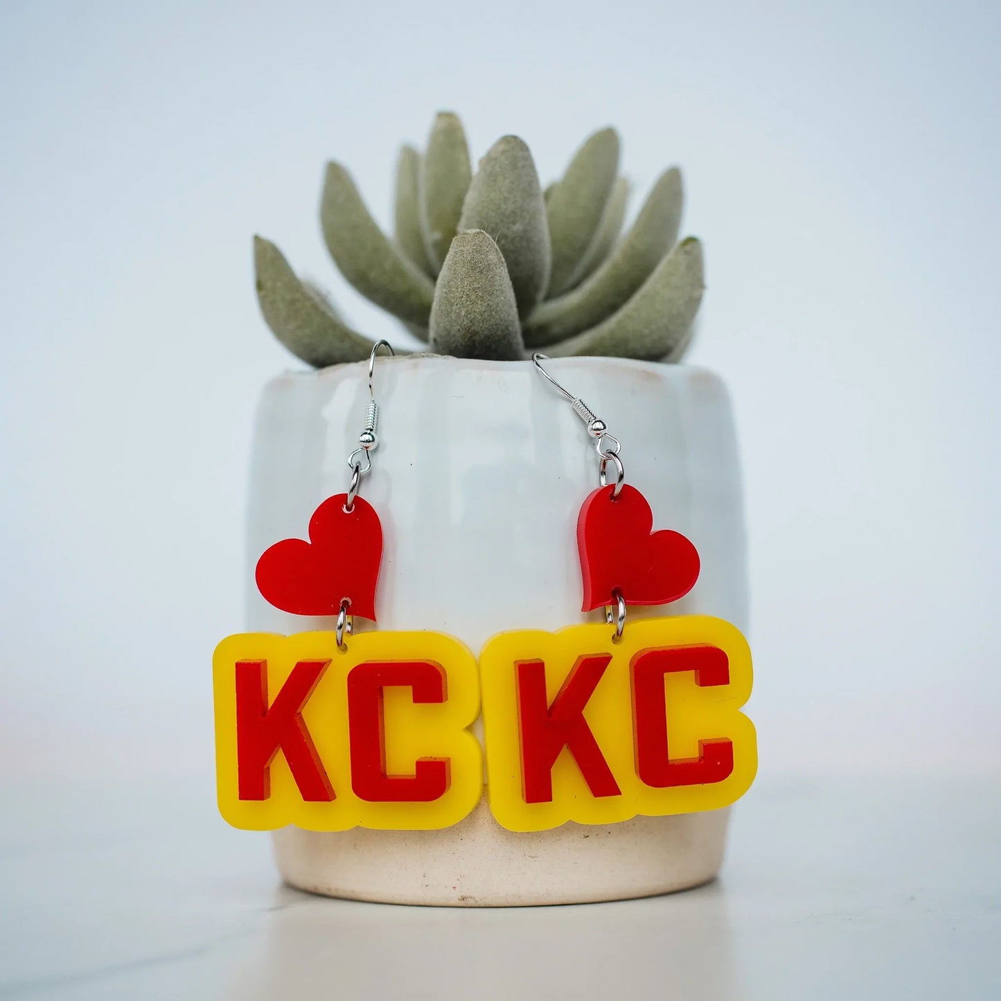 Retro Chiefs KC Earrings