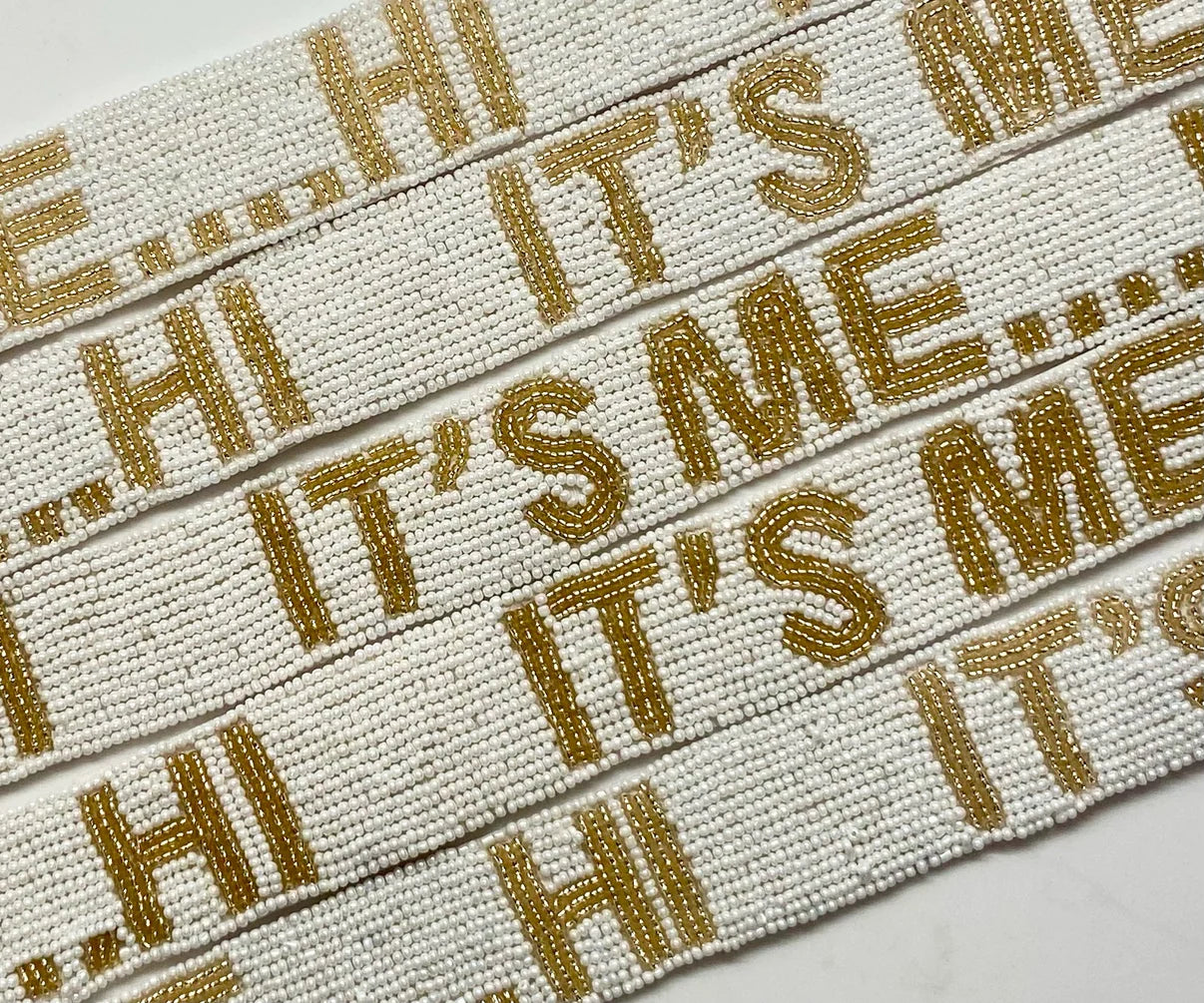 Beaded "It's Me...Hi" Handbag Strap